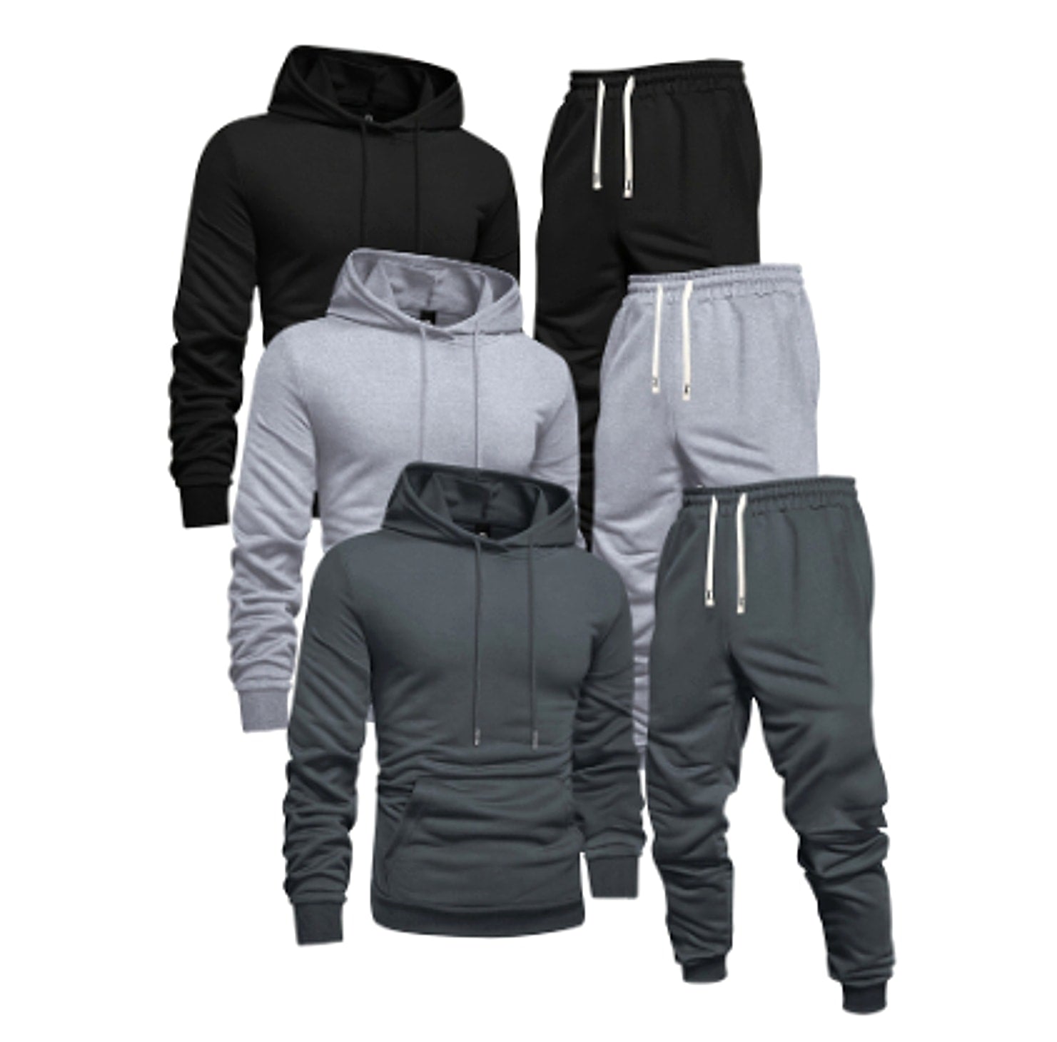 3 Sets Men's Casual Sports Hoodies Blouse And Pants - enhanced image 7