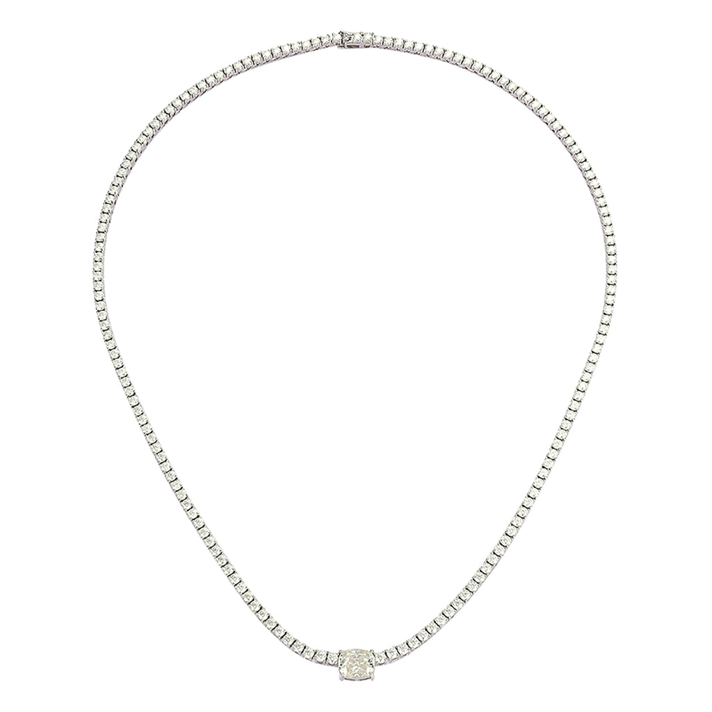 4 Karat Diamond Moissanite Necklace 925 Silver Simple European And American Style Popular - enhanced image 7