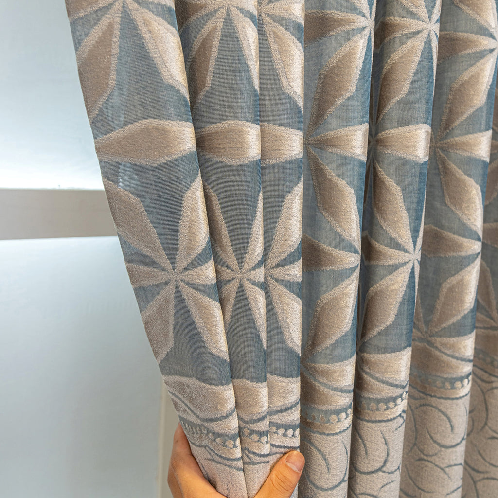 AliciaDrape™ – American Jacquard Curtain in Ice Blue - enhanced image 7