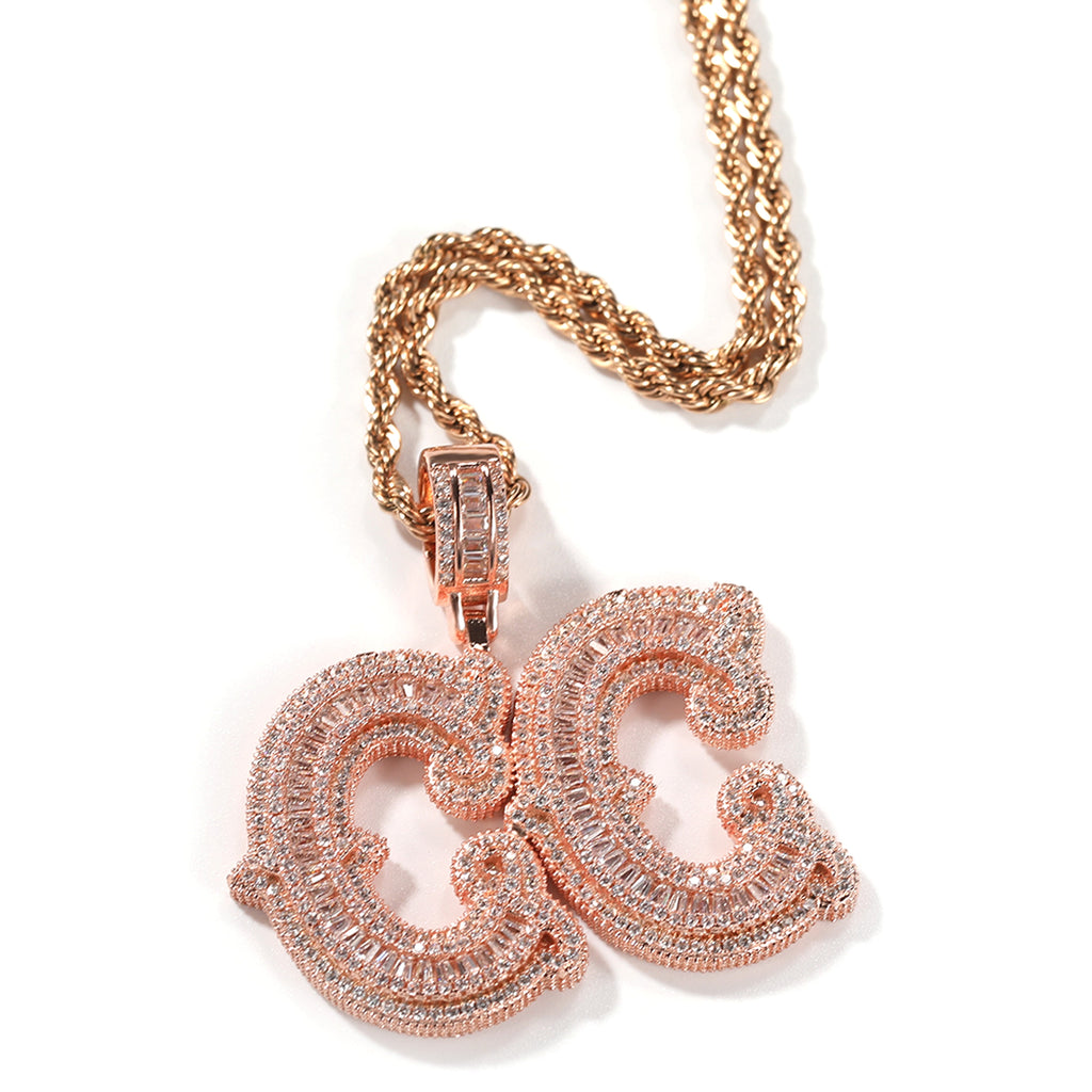 Hip-Hop Iced Out Alphabet Pendant Necklace – Bling Statement Jewelry - enhanced image 7