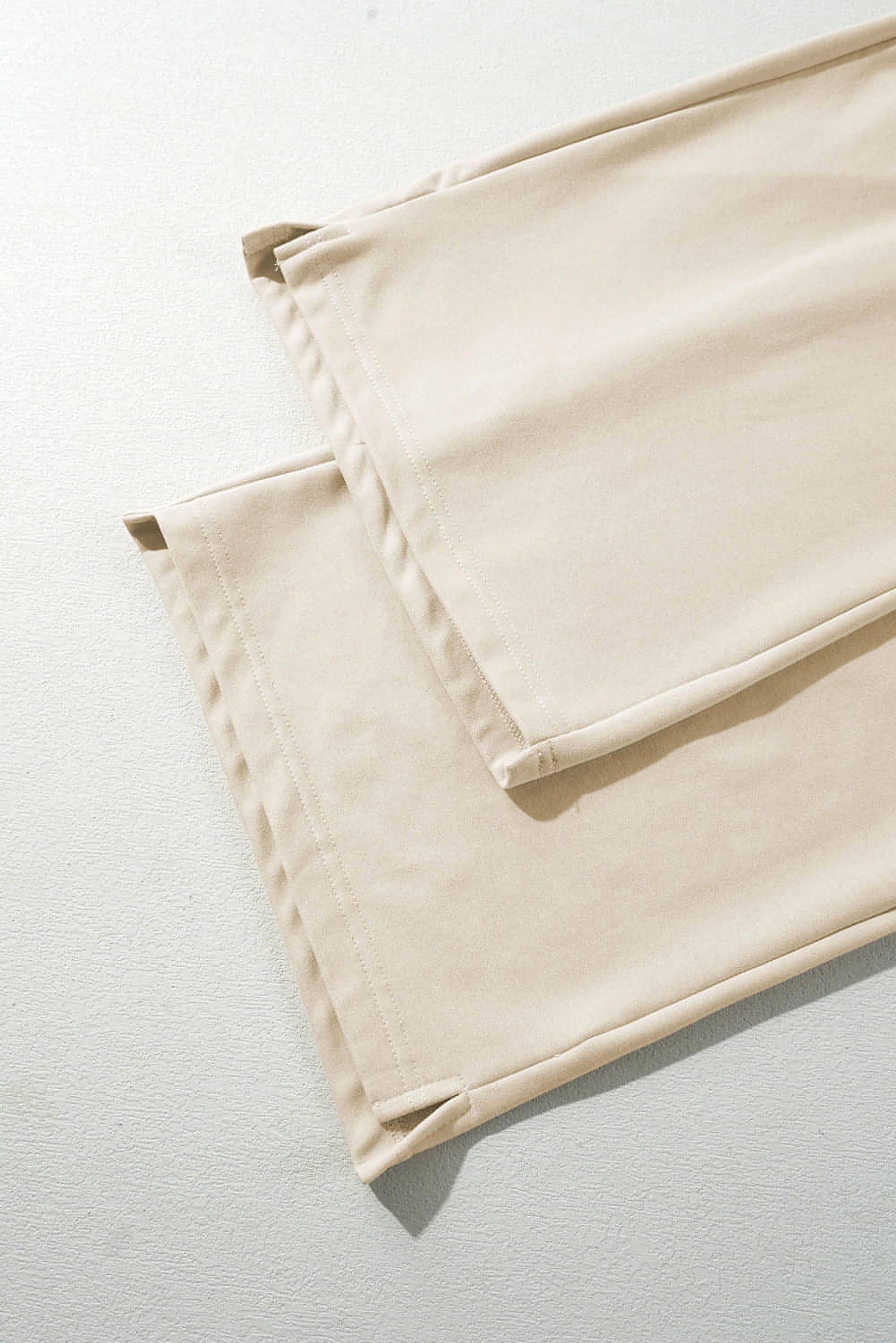 Apricot Loop Drawstring Casual Wide Leg Pants - enhanced image 7