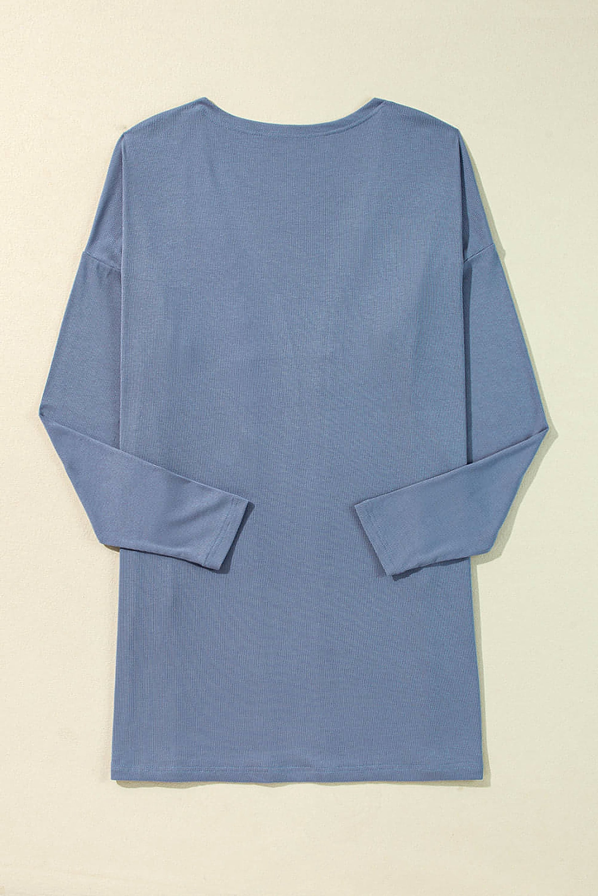 Ashleigh Blue Solid Color Rib Knit Open Front Tunic Cardigan - enhanced image 7