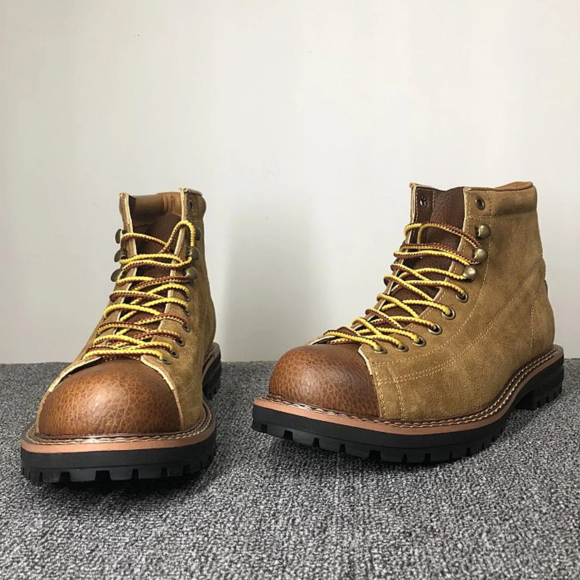 Autumn And Winter Men's Round Toe Fashion Casual Leather Shoes Martin Boots - enhanced image 7