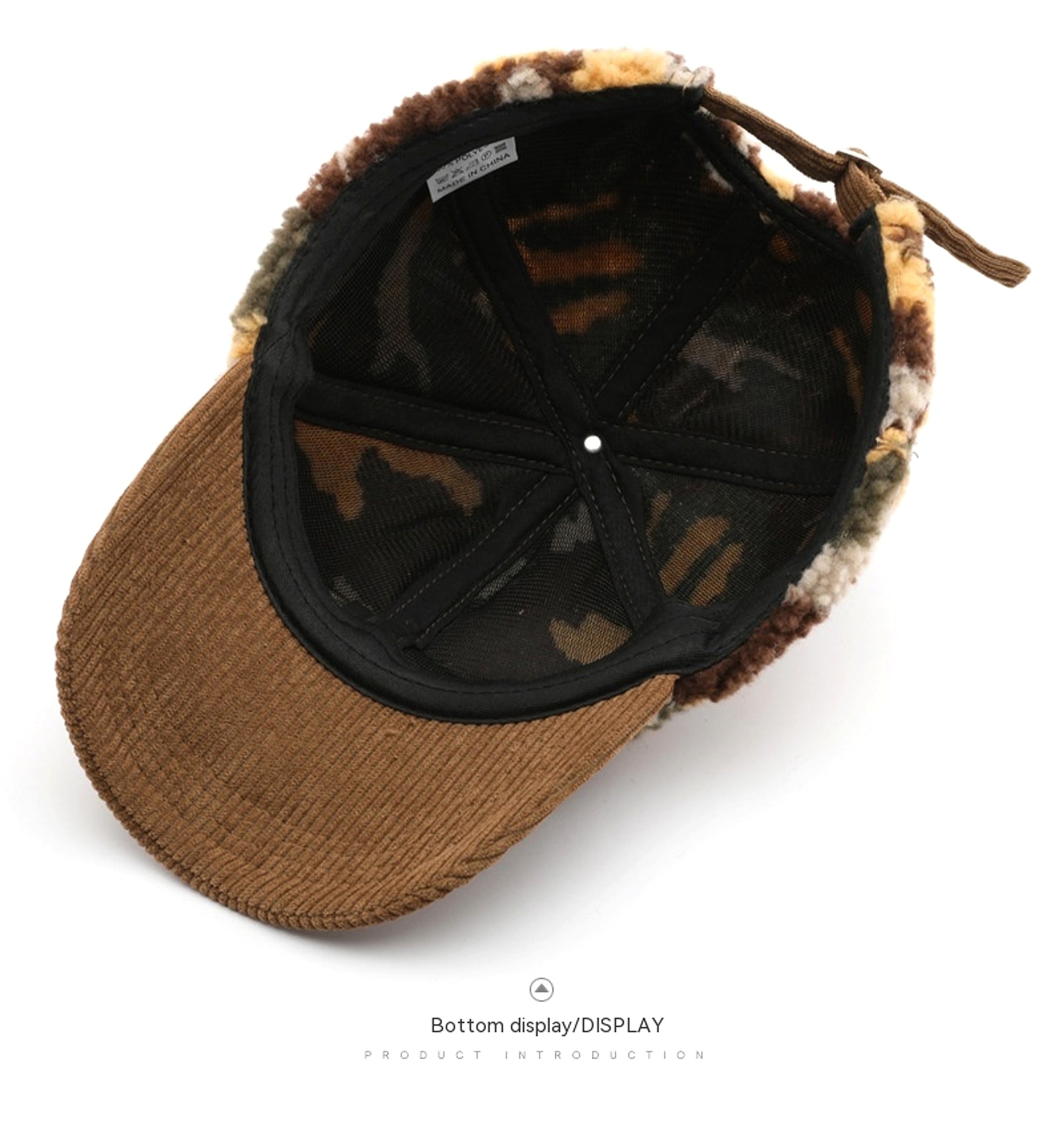 Assorted Colors Plush Camouflage Outdoor Keep Warm Baseball Cap - enhanced image 7