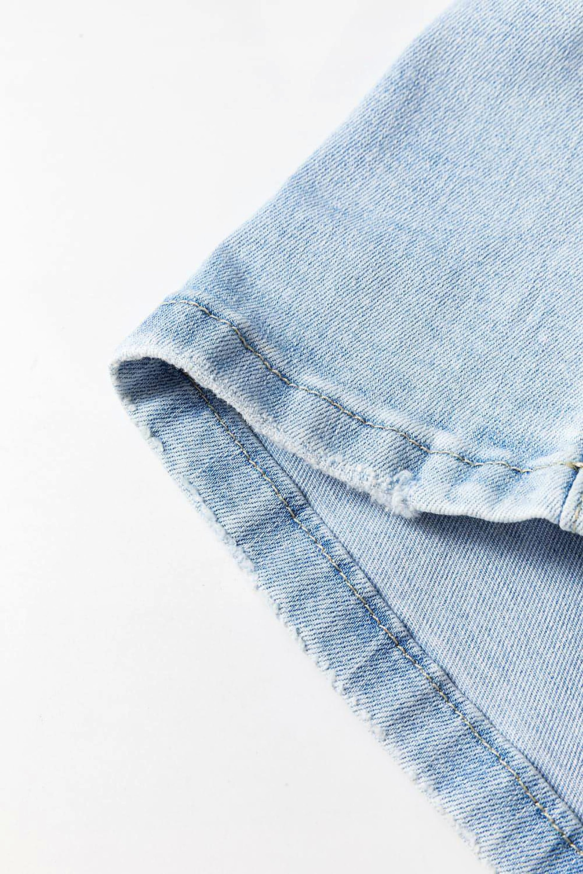 Beau Blue Vintage Light Wash Distressed Flare Jeans - enhanced image 7