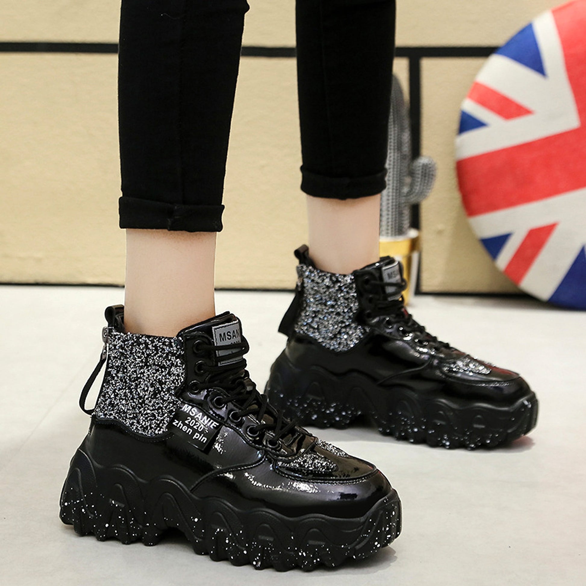 Big wavy snowflake daddy shoes women - enhanced image 7