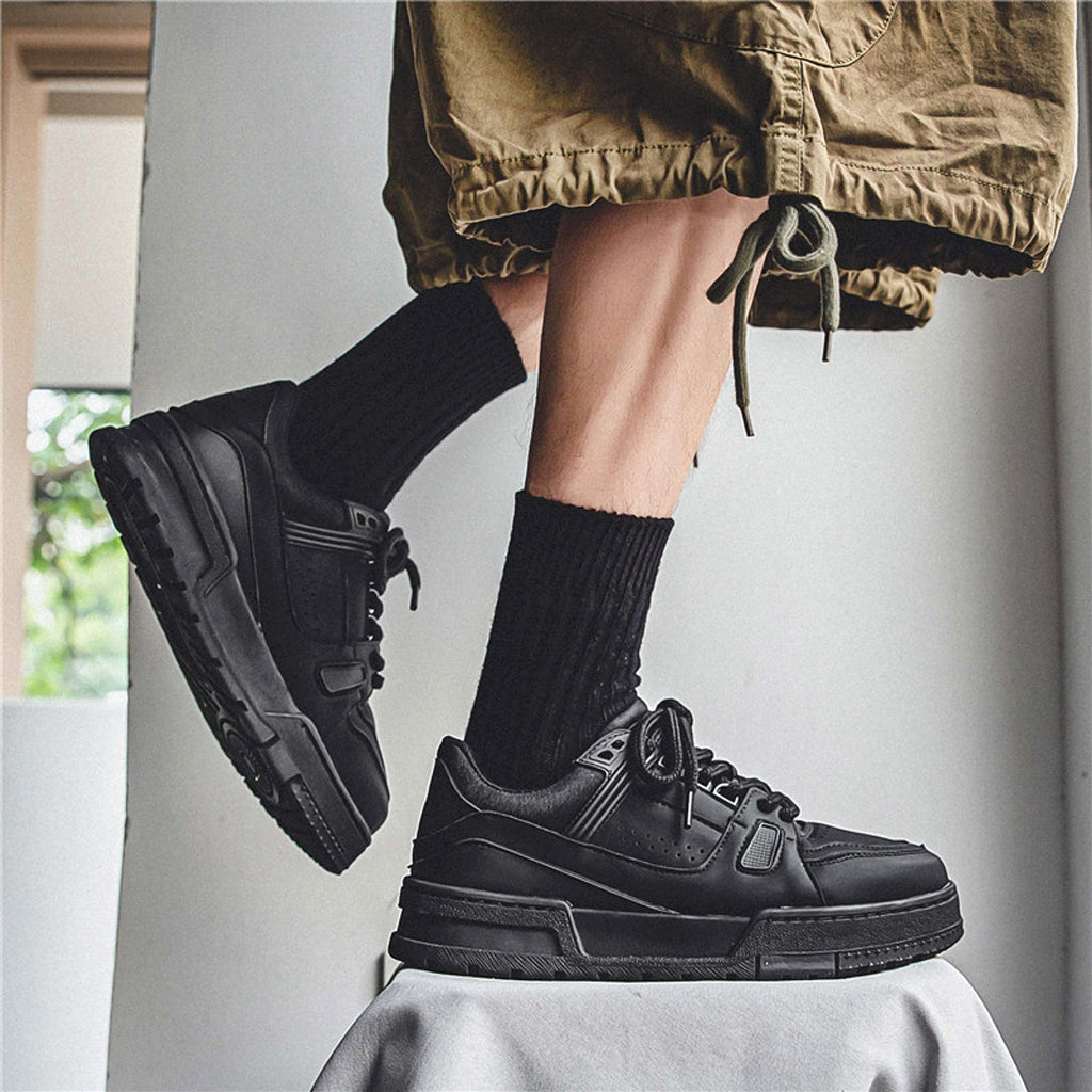 Black American Retro Platform Sports Board Shoes - enhanced image 7