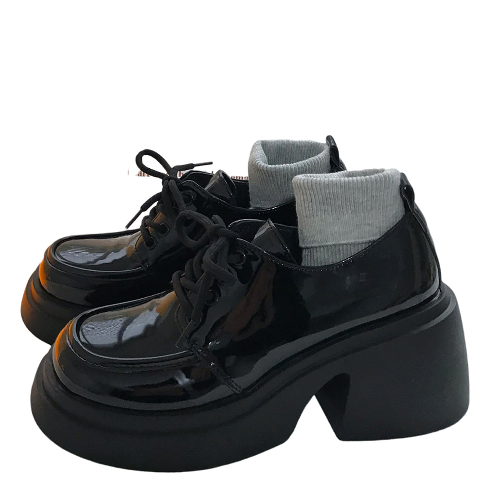 British Style Black Versatile Elevated Single Shoe - enhanced image 7