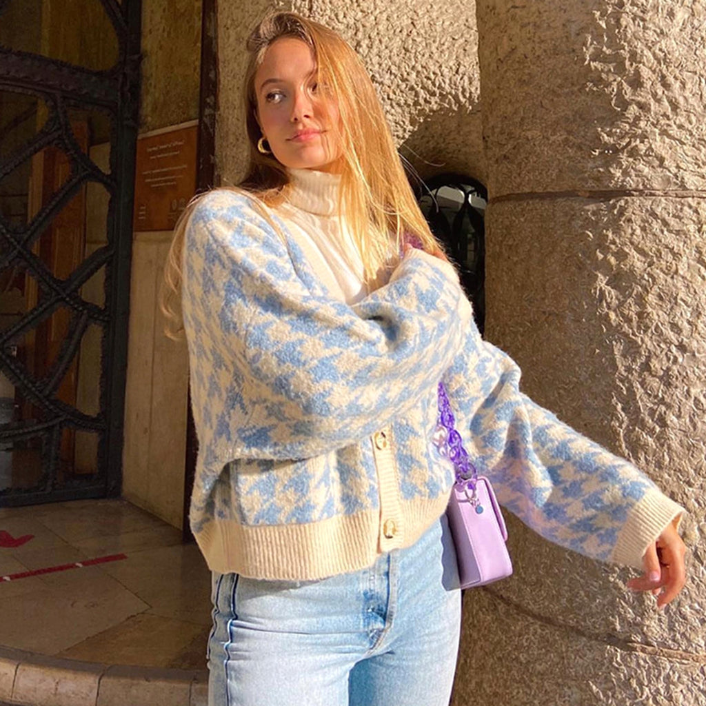 Cardigan V-neck Knitted Sweater Women Casual Top - enhanced image 7