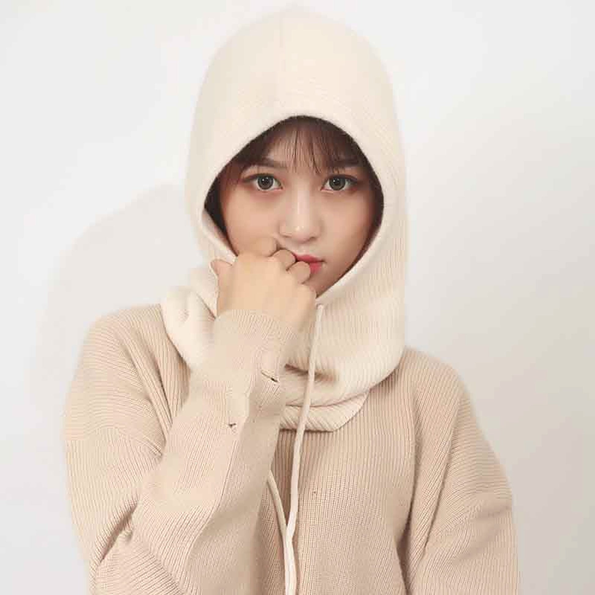 Cashmere Woolen Autumn And Winter Knitted Hat - enhanced image 7