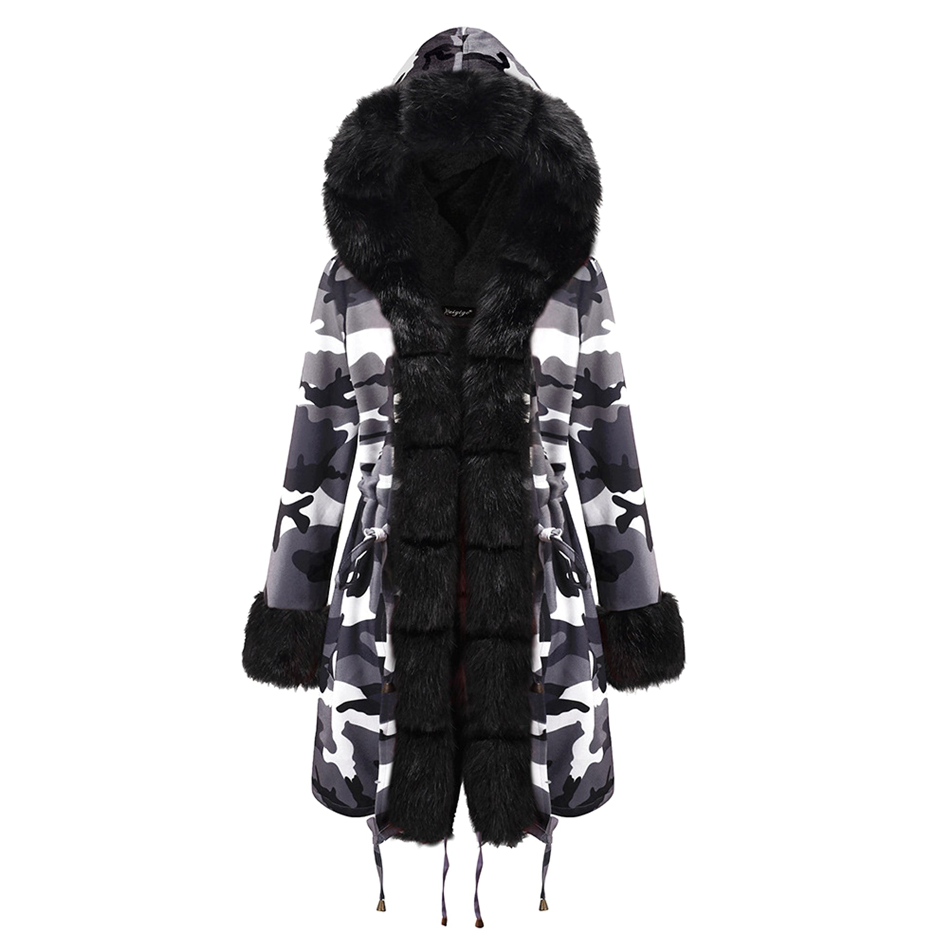 Color-Blocked Arctic Fur Parka – 25 Edition - enhanced image 7