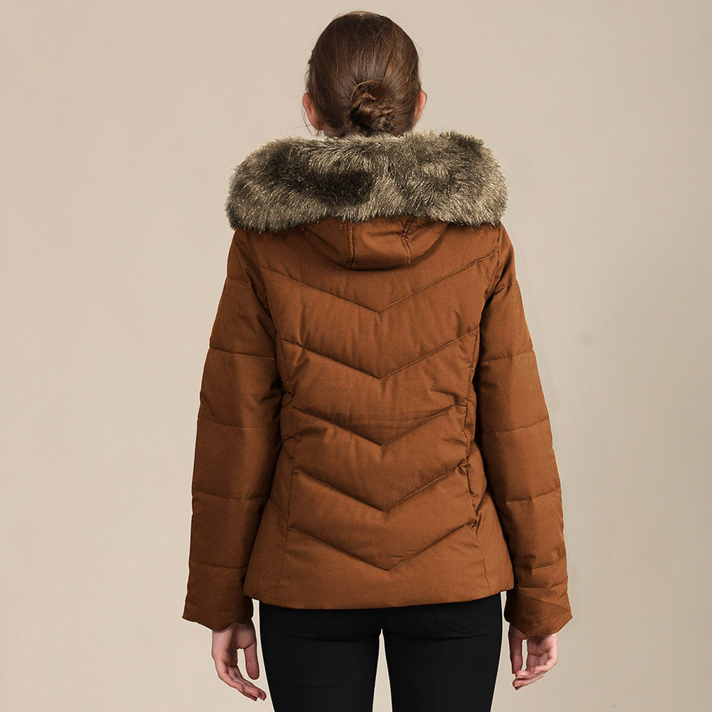 Cotton-padded Jacket With Standing Collar For Women - enhanced image 7