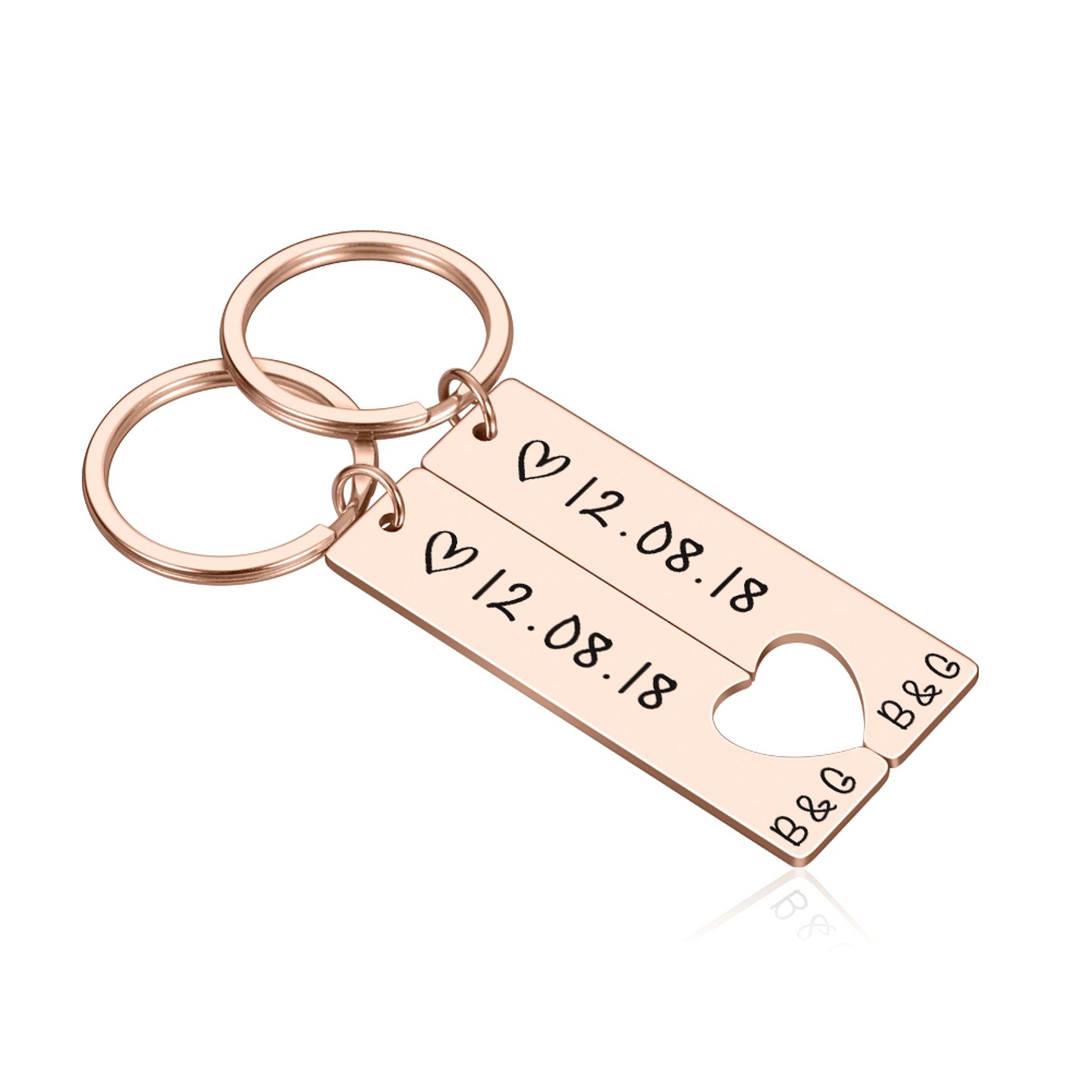 Customized Couples Keychain – Personalized Gift for Boyfriend, Girlfriend, Husband & Wife - enhanced image 7