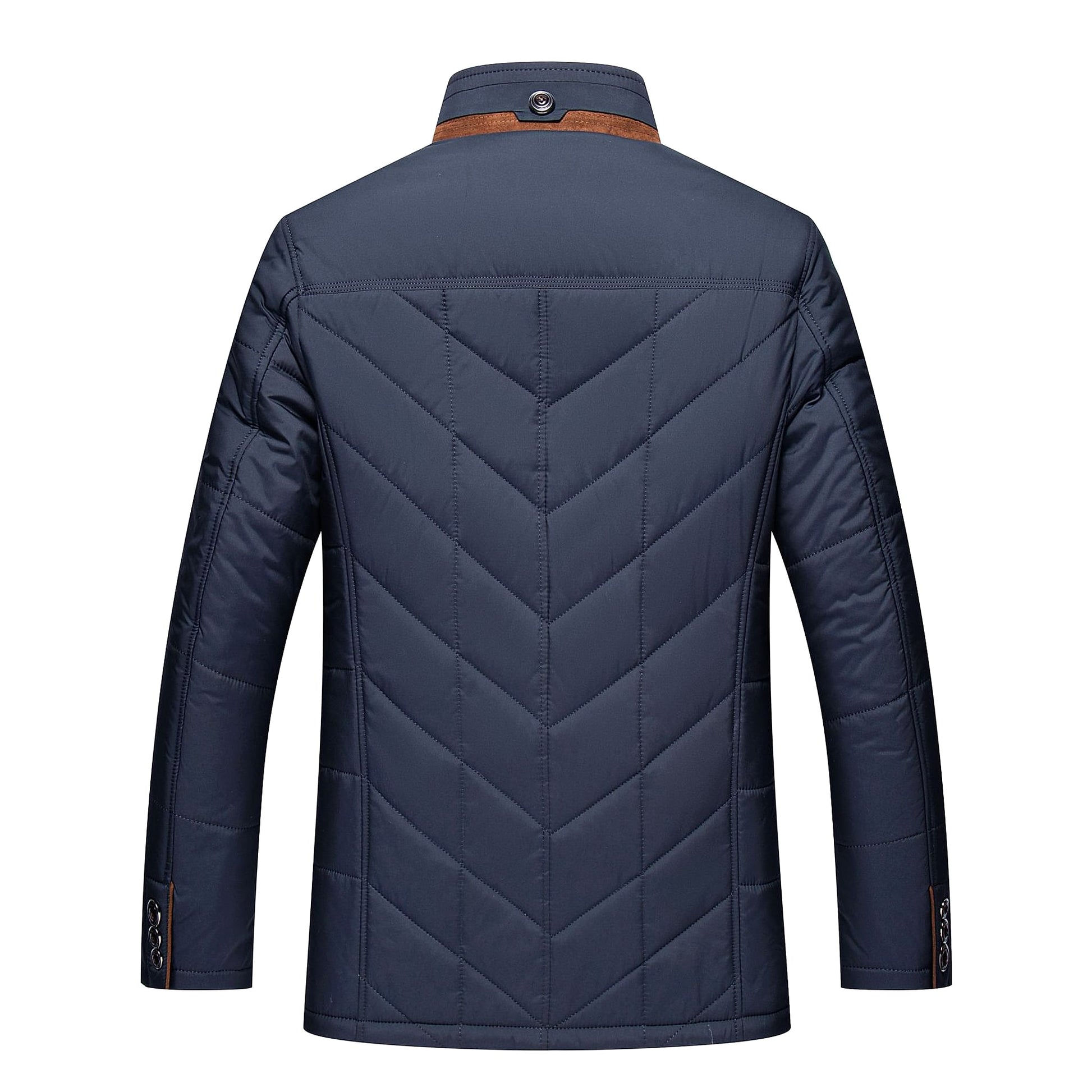 Dad's Warm Leisure Cotton-padded Coat Stand-up Collar Thick Coat Men - enhanced image 7