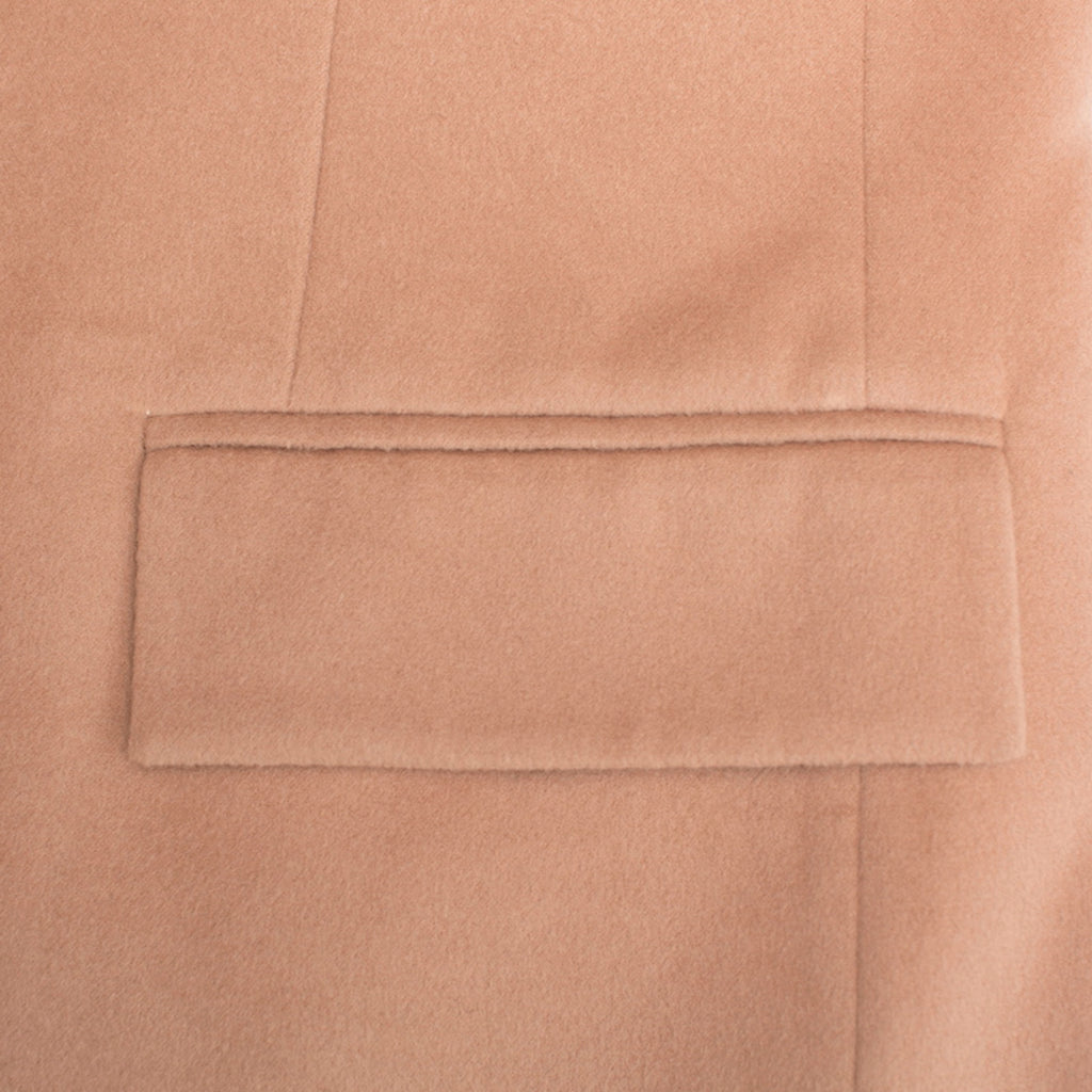 Double Breasted Long Sleeve Long Cashmere Trench Coat Large Size - enhanced image 7