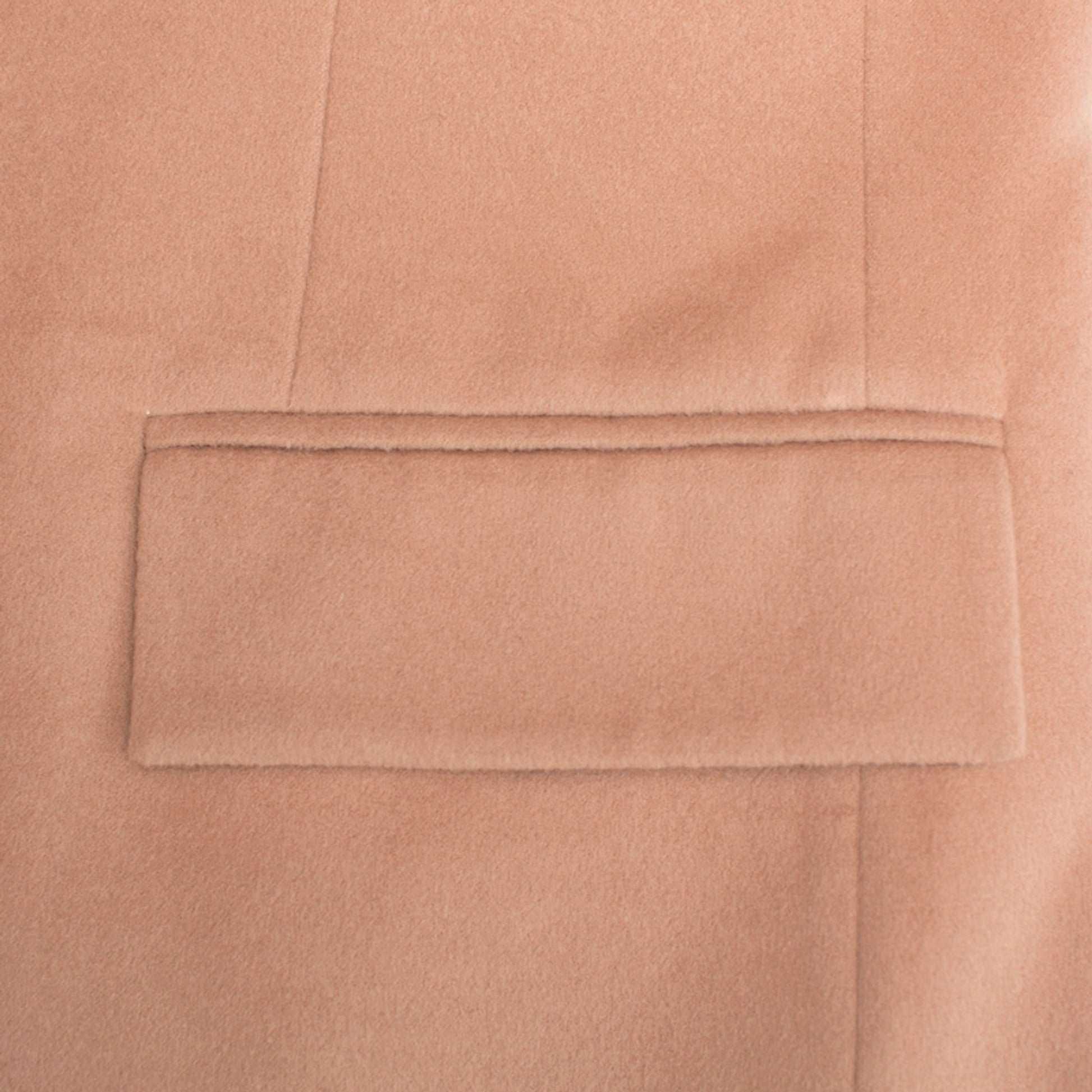 Double Breasted Long Sleeve Long Cashmere Trench Coat Large Size - enhanced image 7