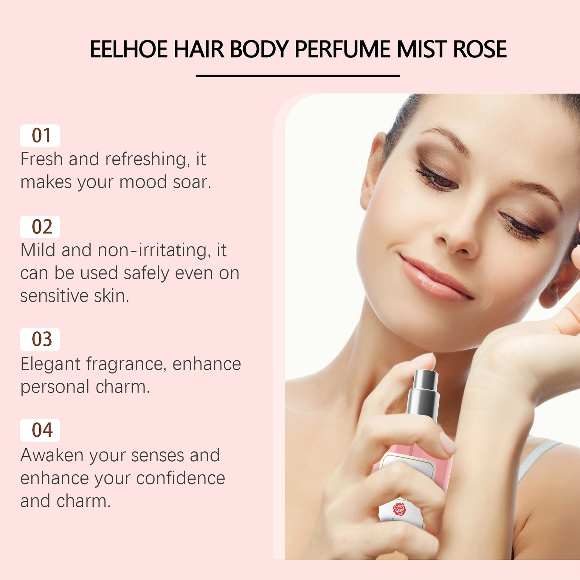EELHOE Rose Body Hair Eau De Parfum Women - enhanced image 7