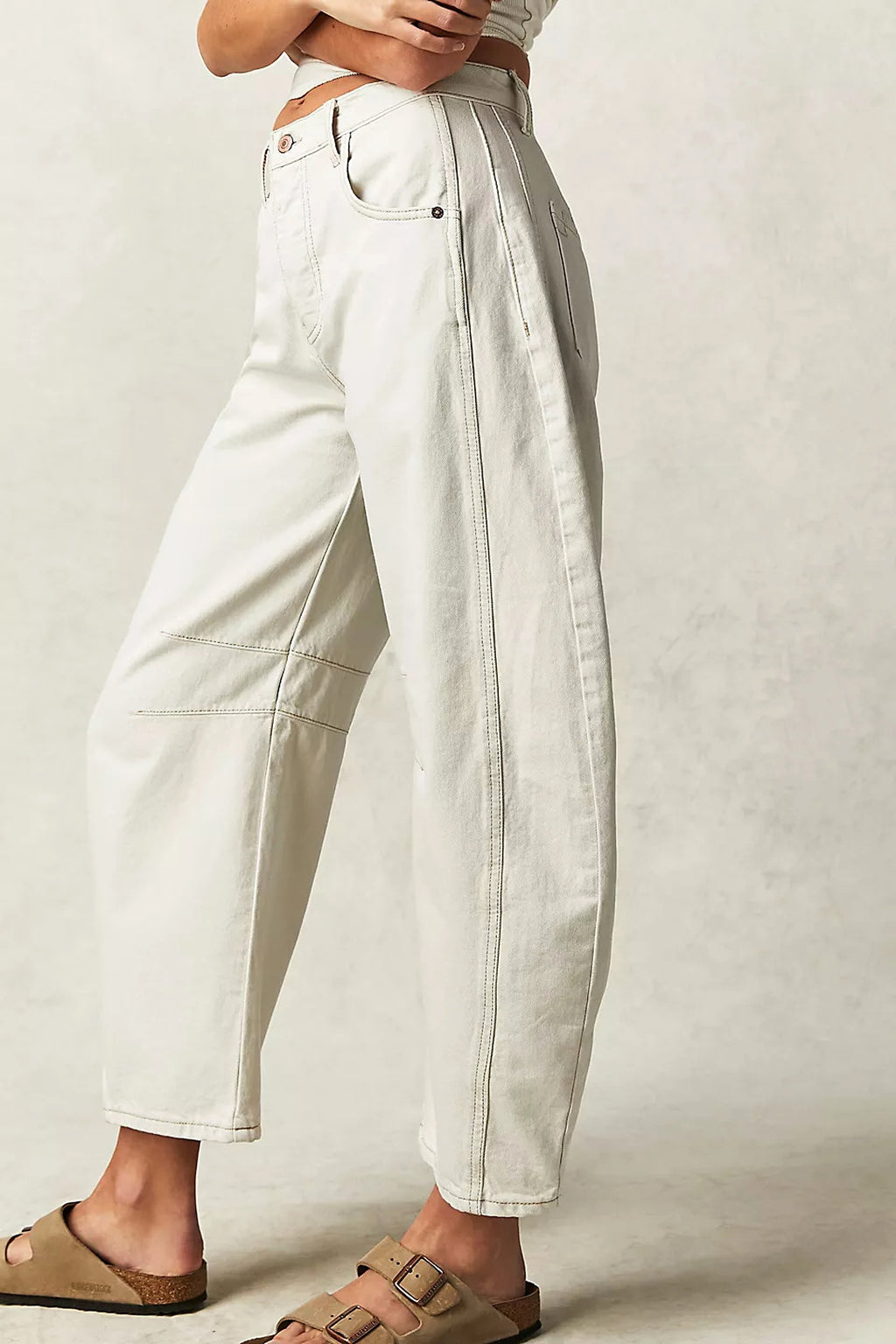 European And American Fashion Casual Women's Loose Wide-leg Pants Low Waist Washed Old - enhanced image 7