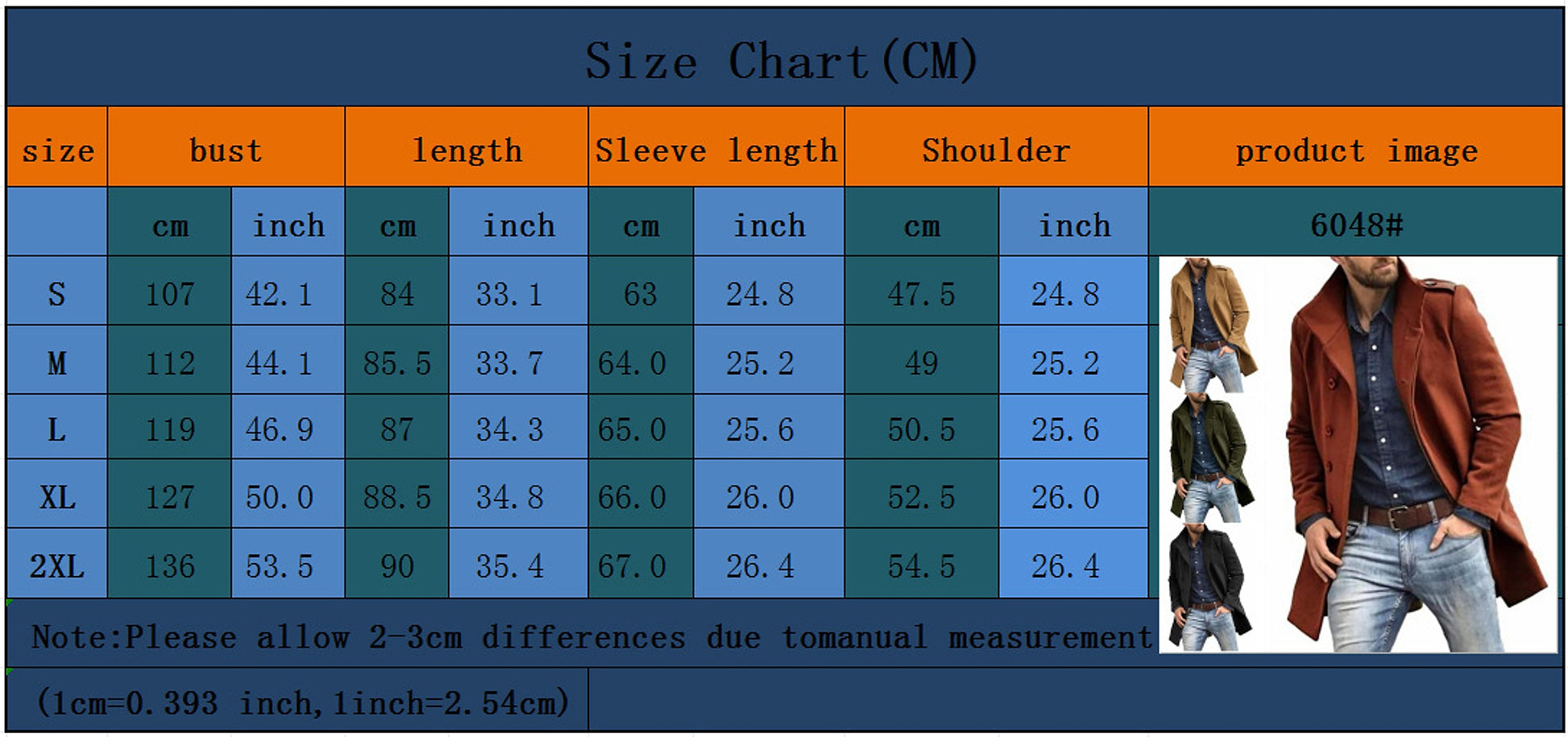 European Style Woolen Men's Coat Autumn And Winter New Thickened Trench Coat - enhanced image 7