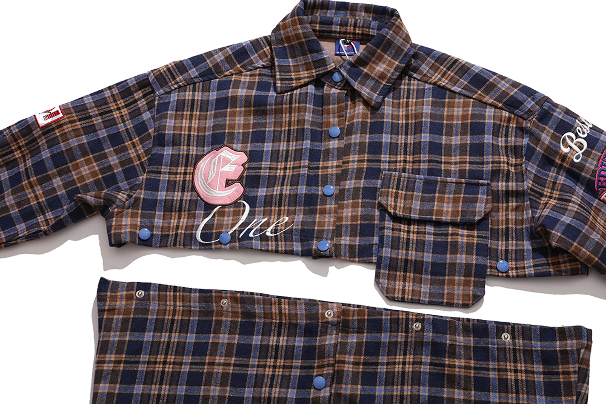 Fashion Brand Plaid Long Sleeve DressShirt Coat Jacket Men & Women - enhanced image 7