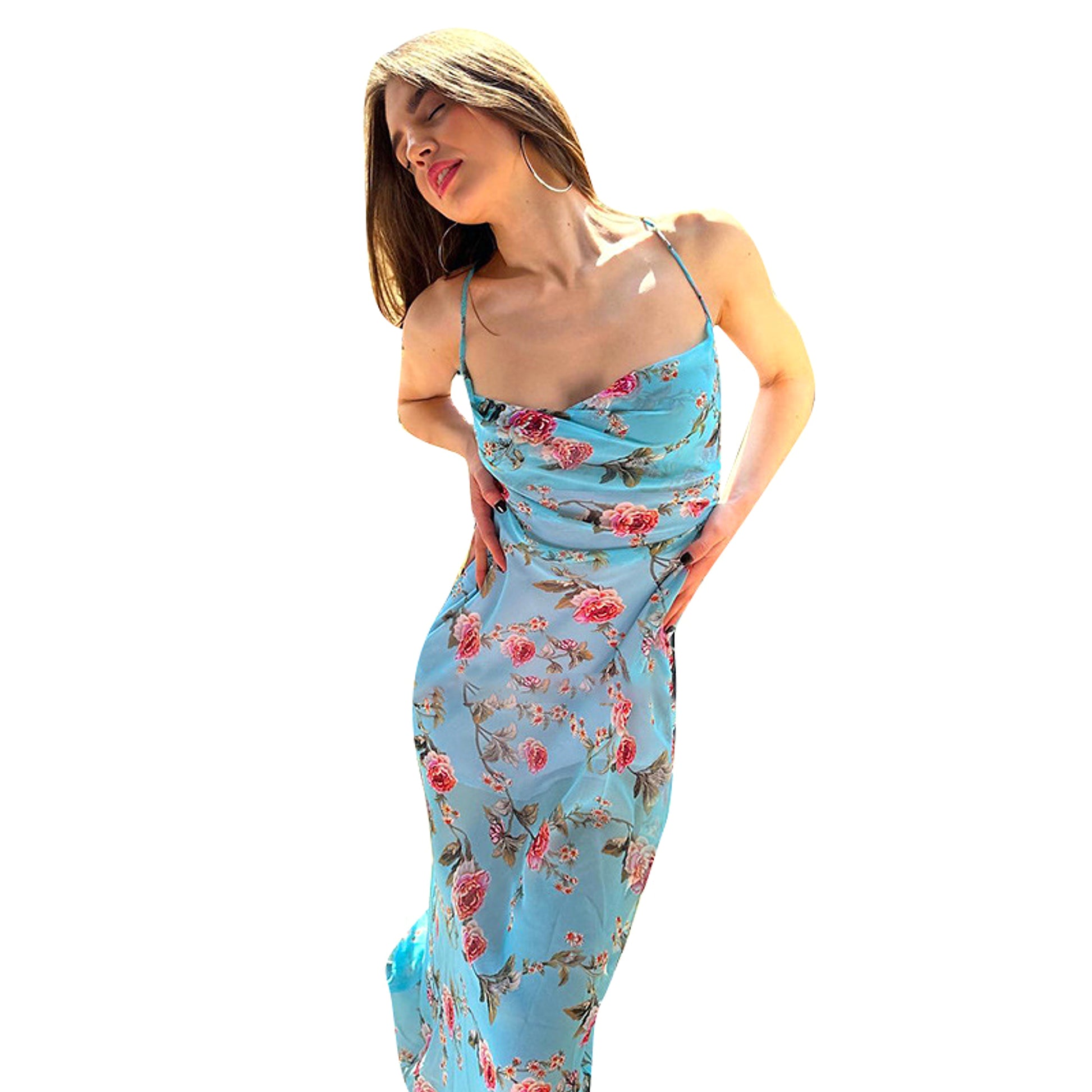 Women's Wear Slim Fit Printing Slip Dress - HAUTE FEMME EDITION 25 - enhanced image 7