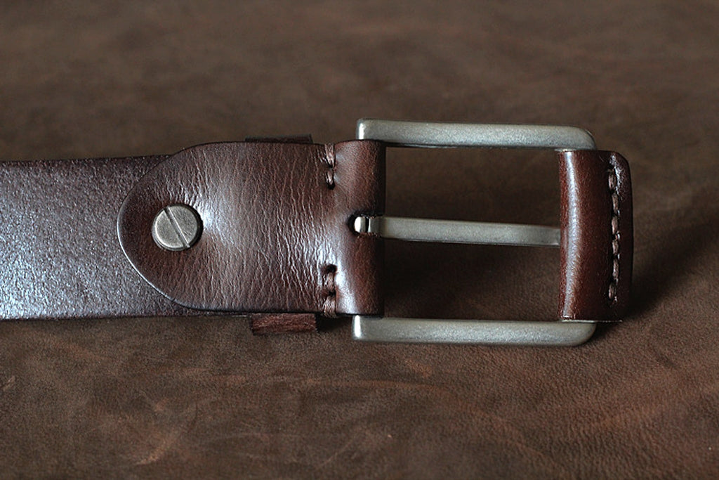 First Layer Cowhide Handmade Belt Men's Pin Buckle Belt - enhanced image 7