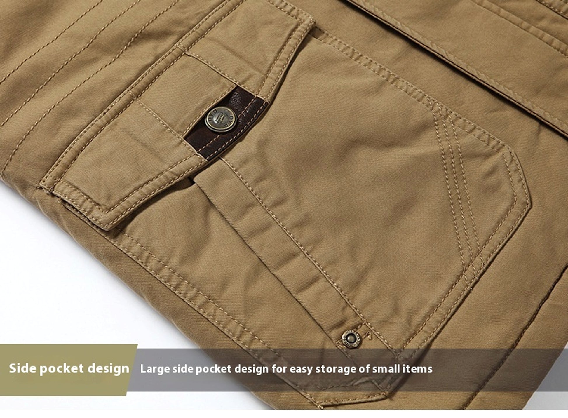 Fleece-lined Warm-keeping And Cold-proof Warm Men's Casual Jacket - enhanced image 7