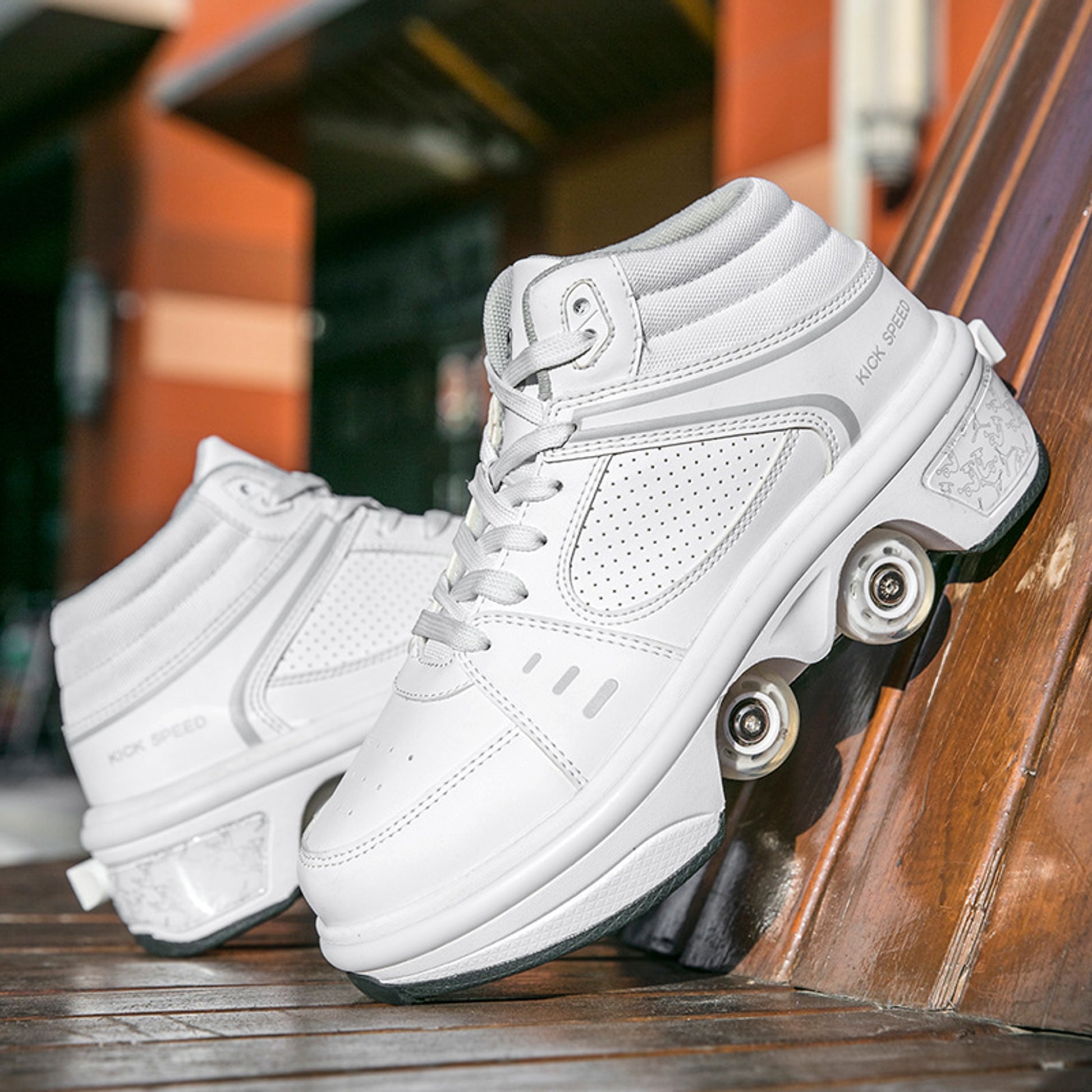 Good Product Dual-purpose Roller Skates, Deformed Shoes, Double Row Roller Skates - enhanced image 7