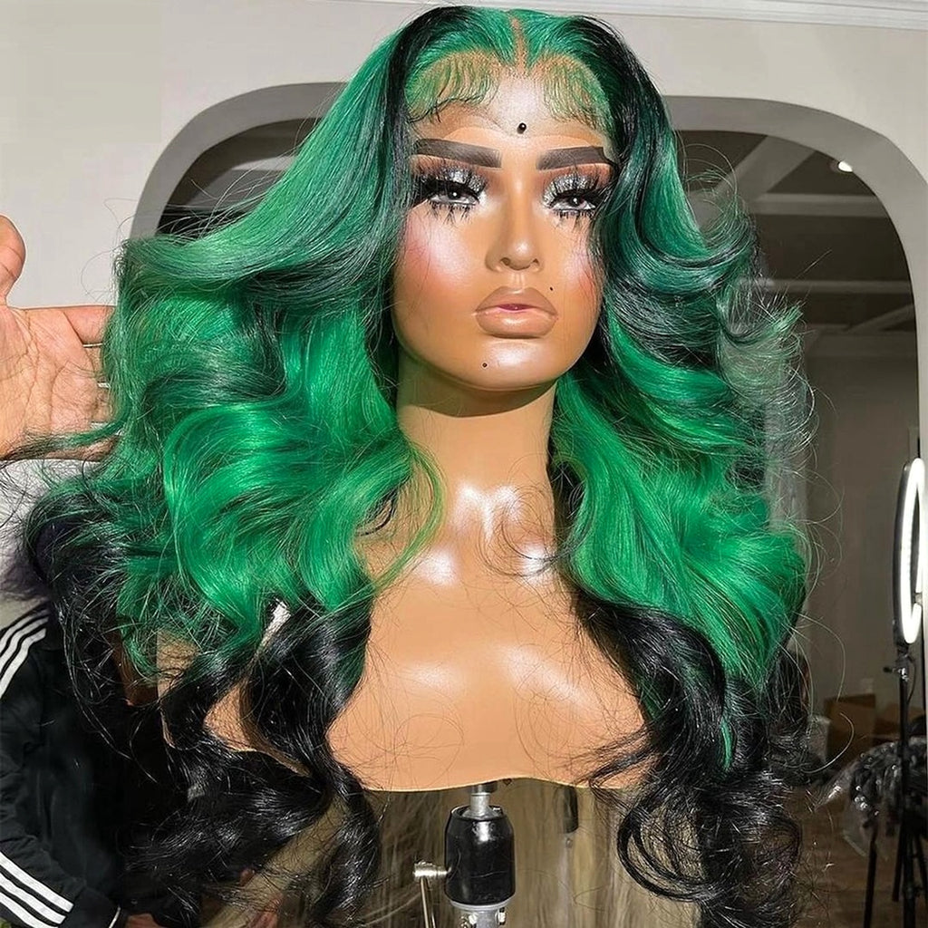 Gradient Orange Yellow Blue And Green Real Hair Headgear - enhanced image 7