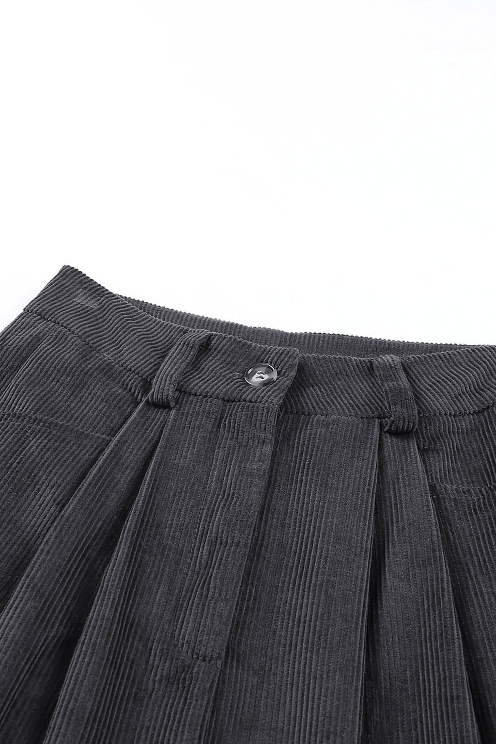 Gray Corduroy High Waist Straight Leg Pants - enhanced image 7