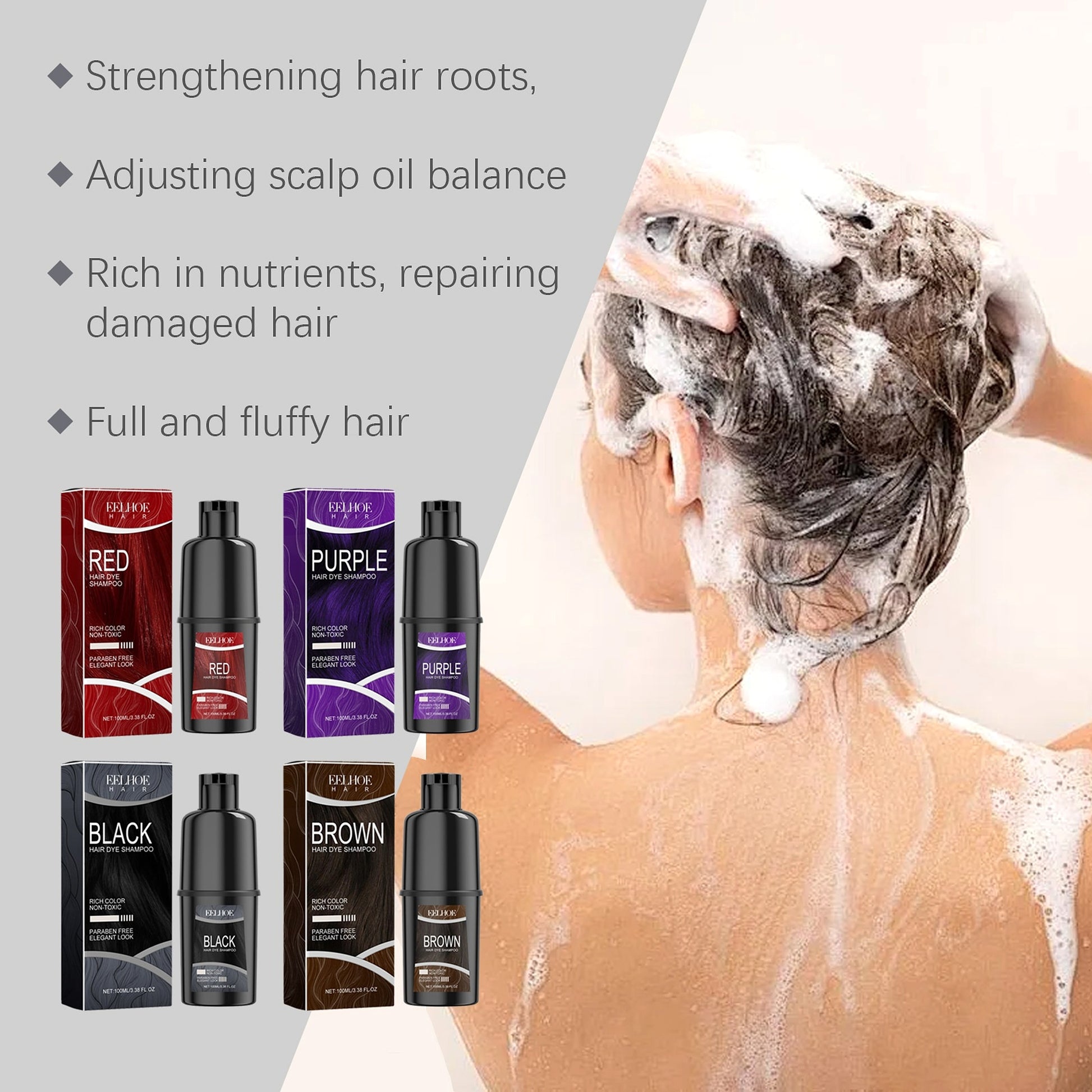 Herbal Color Care Shampoo | Nourishes & Shades | Soft & Lasting Color - enhanced image 7