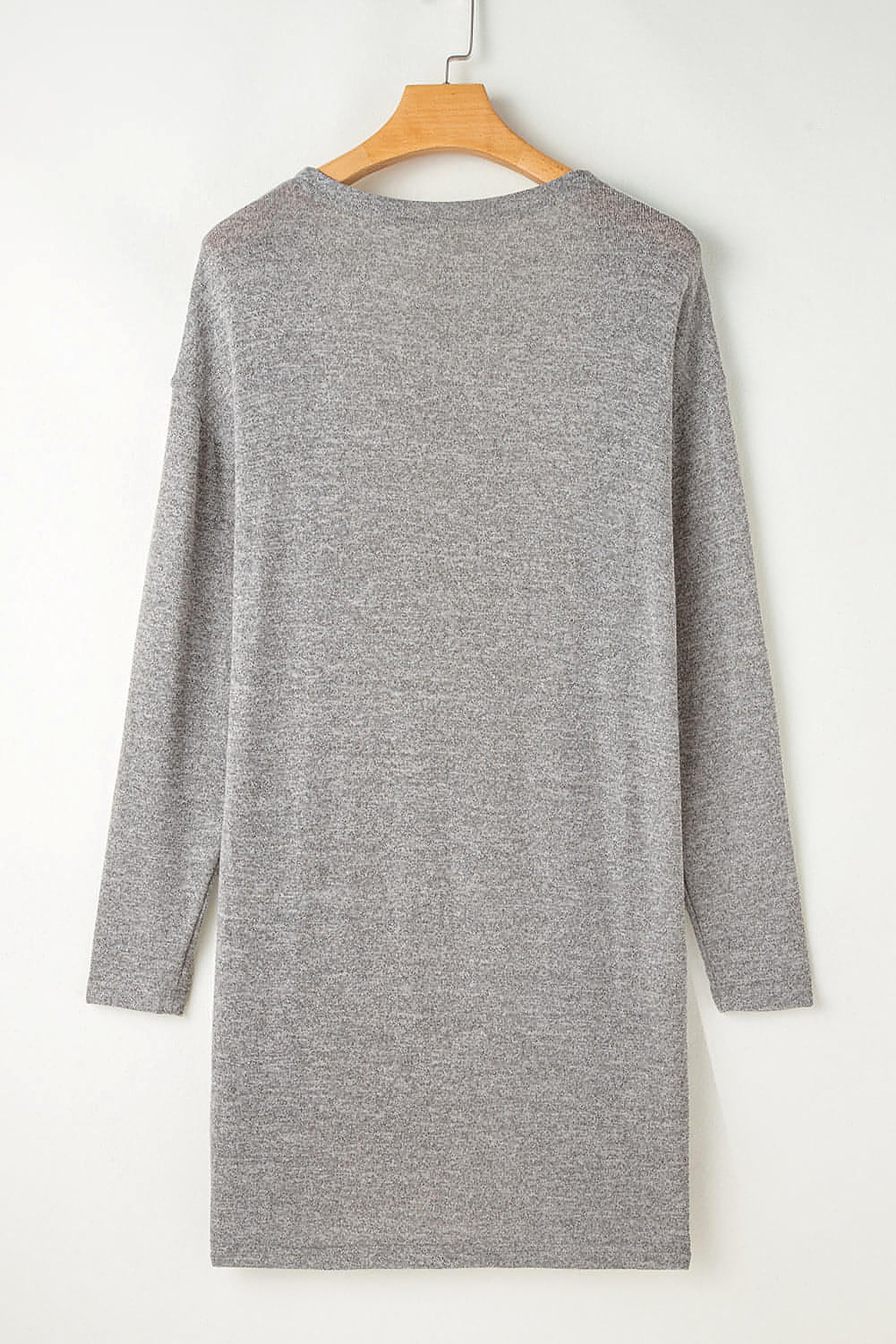 High Rise Solid Color Open Front Lightweight Cardigan - enhanced image 7