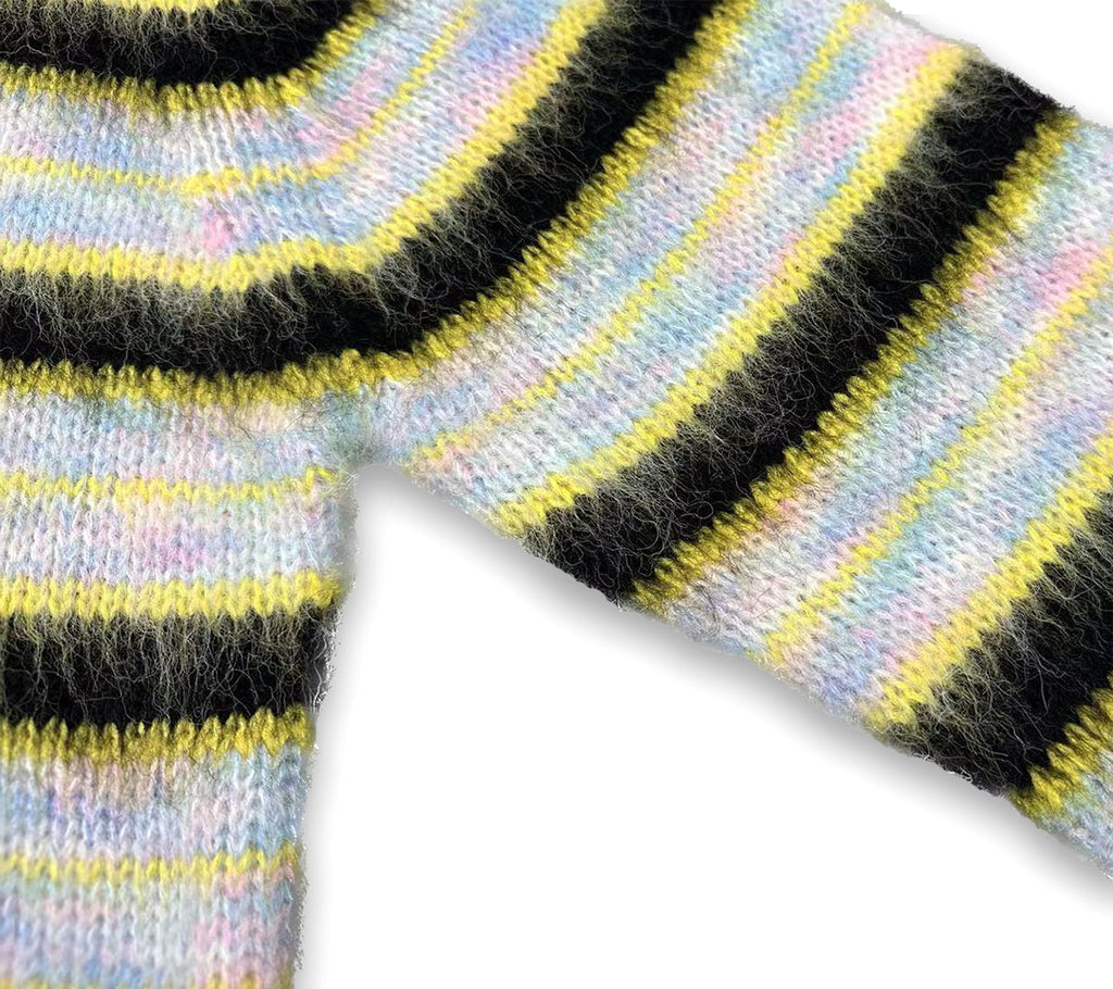 High Street American Style Trend Loose Striped Sweater Men - enhanced image 7