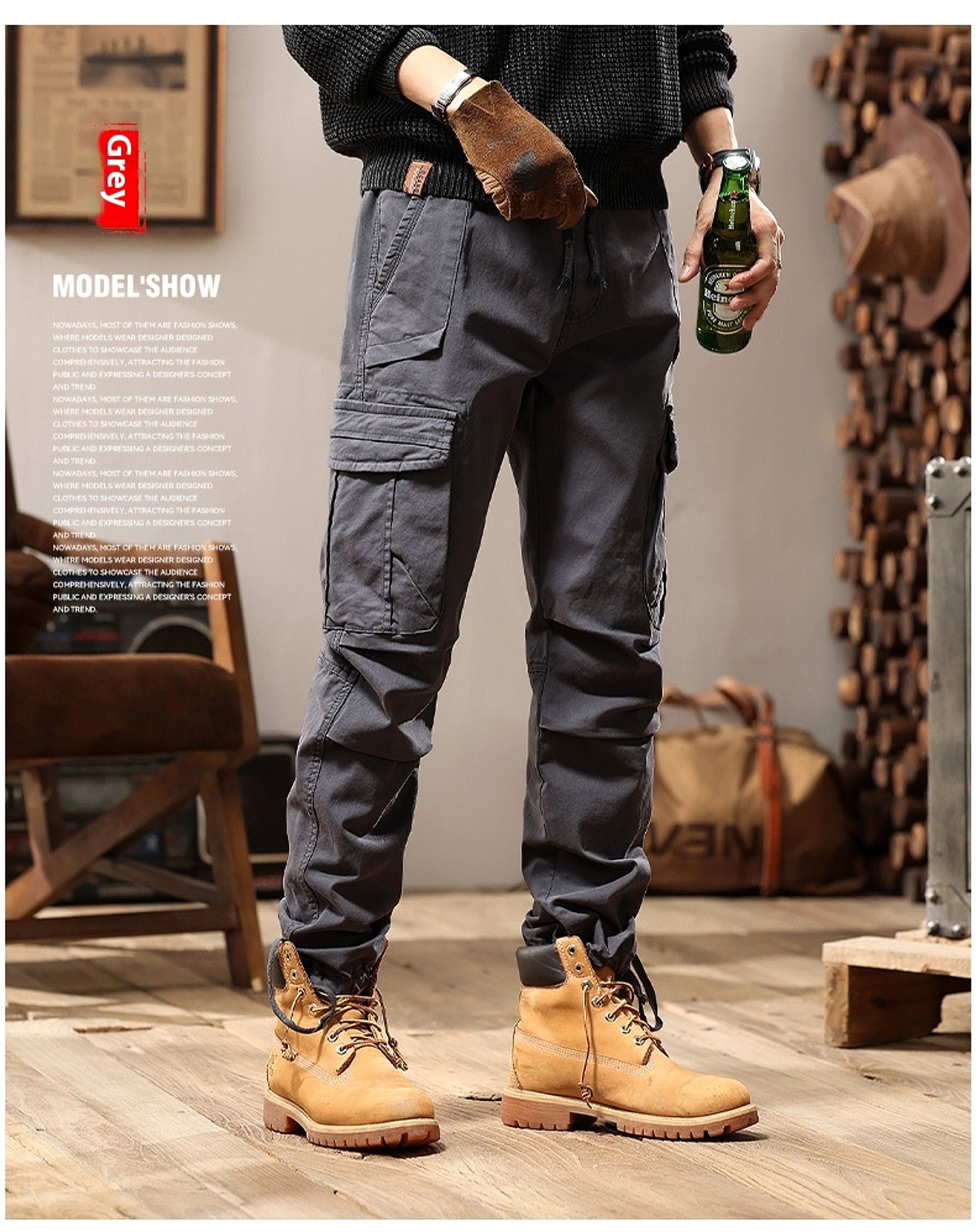 High Street Loose Functional Casual Pants Men - enhanced image 7