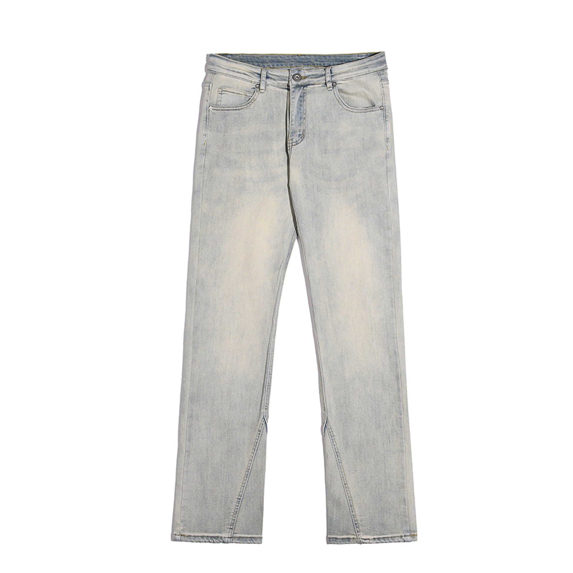 High Street Yellow Mud Washed And Distressed Men's Casual Pants - enhanced image 7