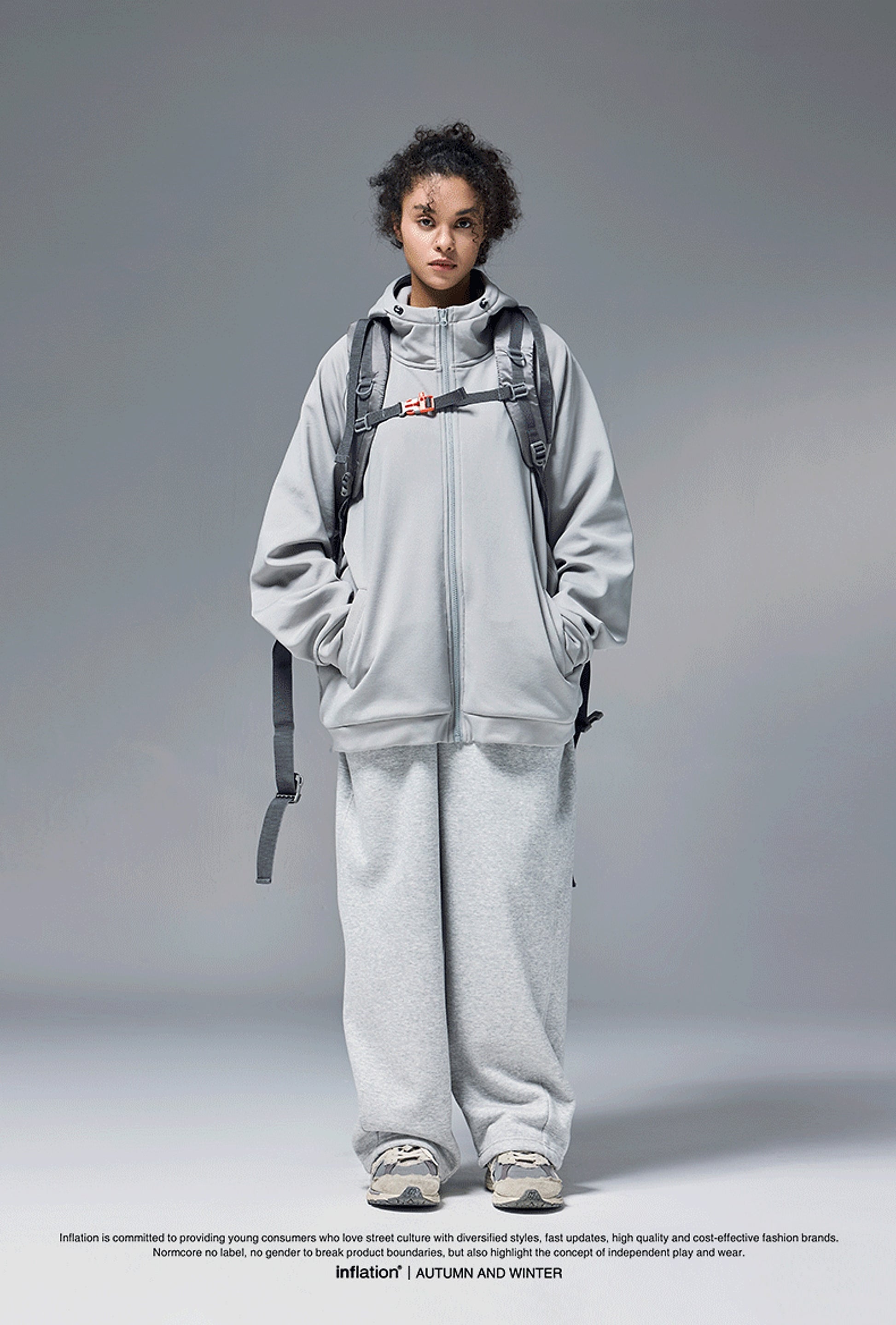 Hydrogen Four-sided Elastic Hooded Jacket Zipper Windproof Fleece Sweater - enhanced image 7
