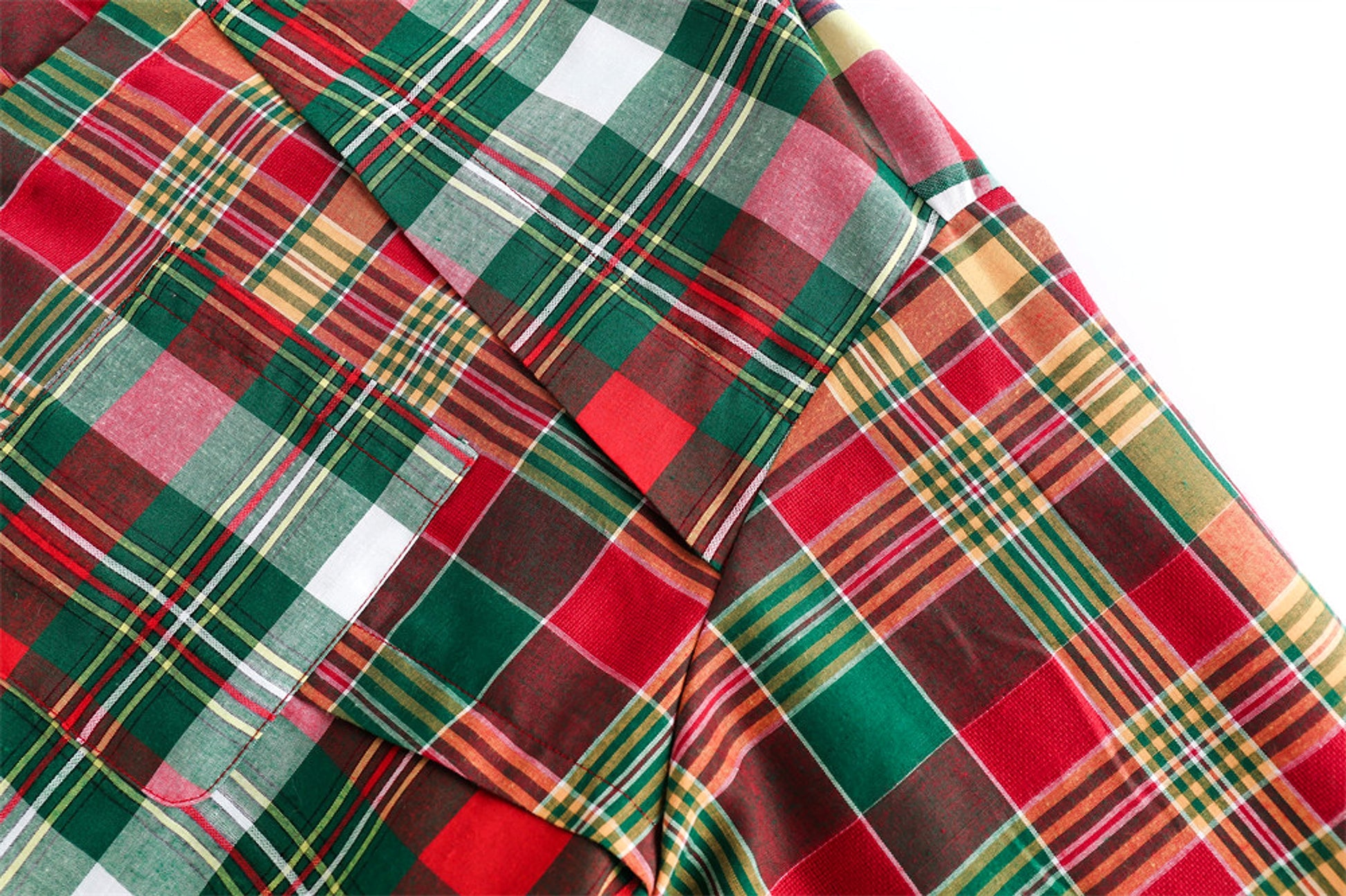 Irregular Spliced Plaid Blouse Women DressShirt - enhanced image 7