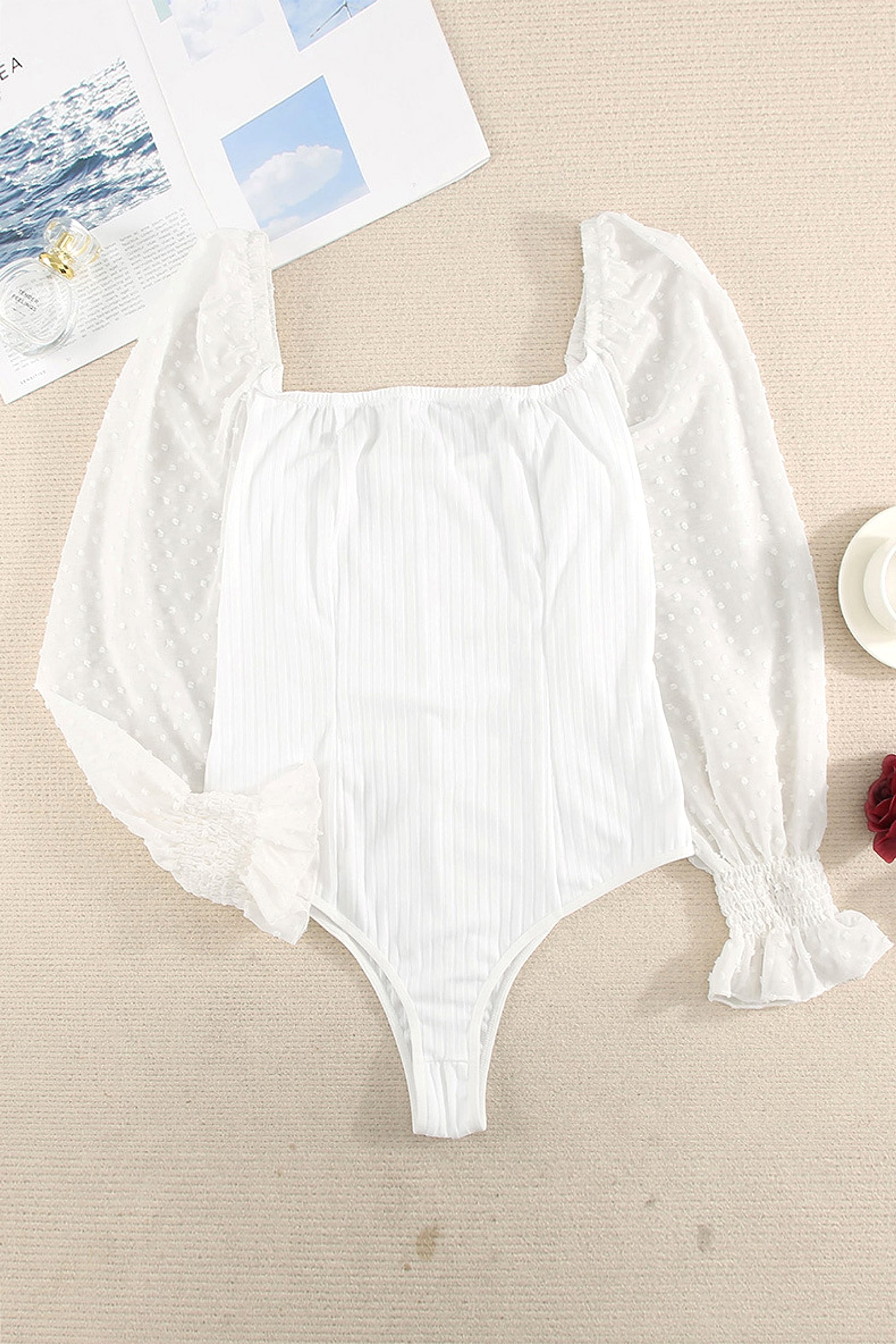 Jacquard Long-sleeved Jumpsuit Pure Color Tight - enhanced image 7