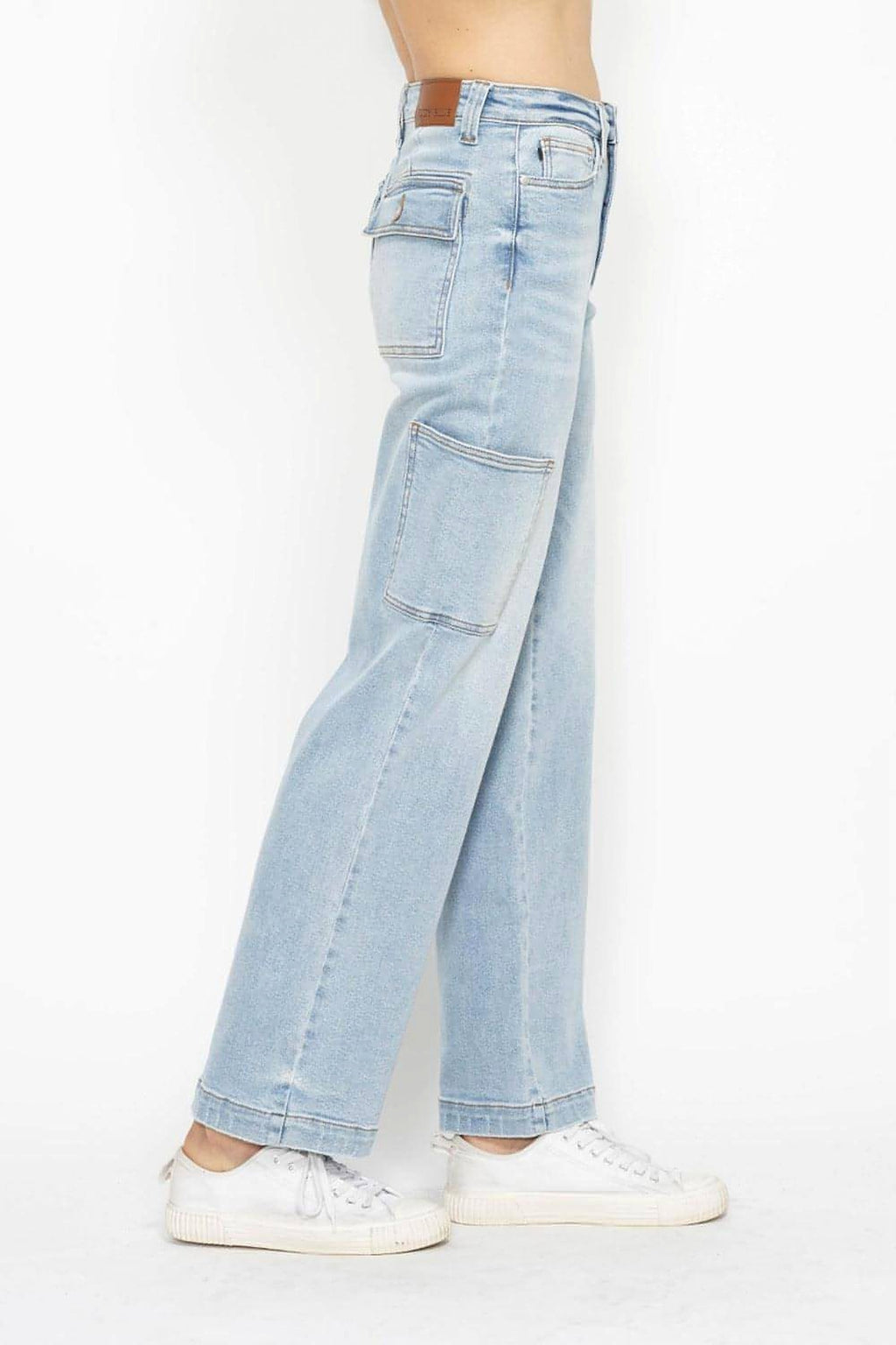 Judy Blue Full Size High Waist Straight Cargo Jeans - enhanced image 7