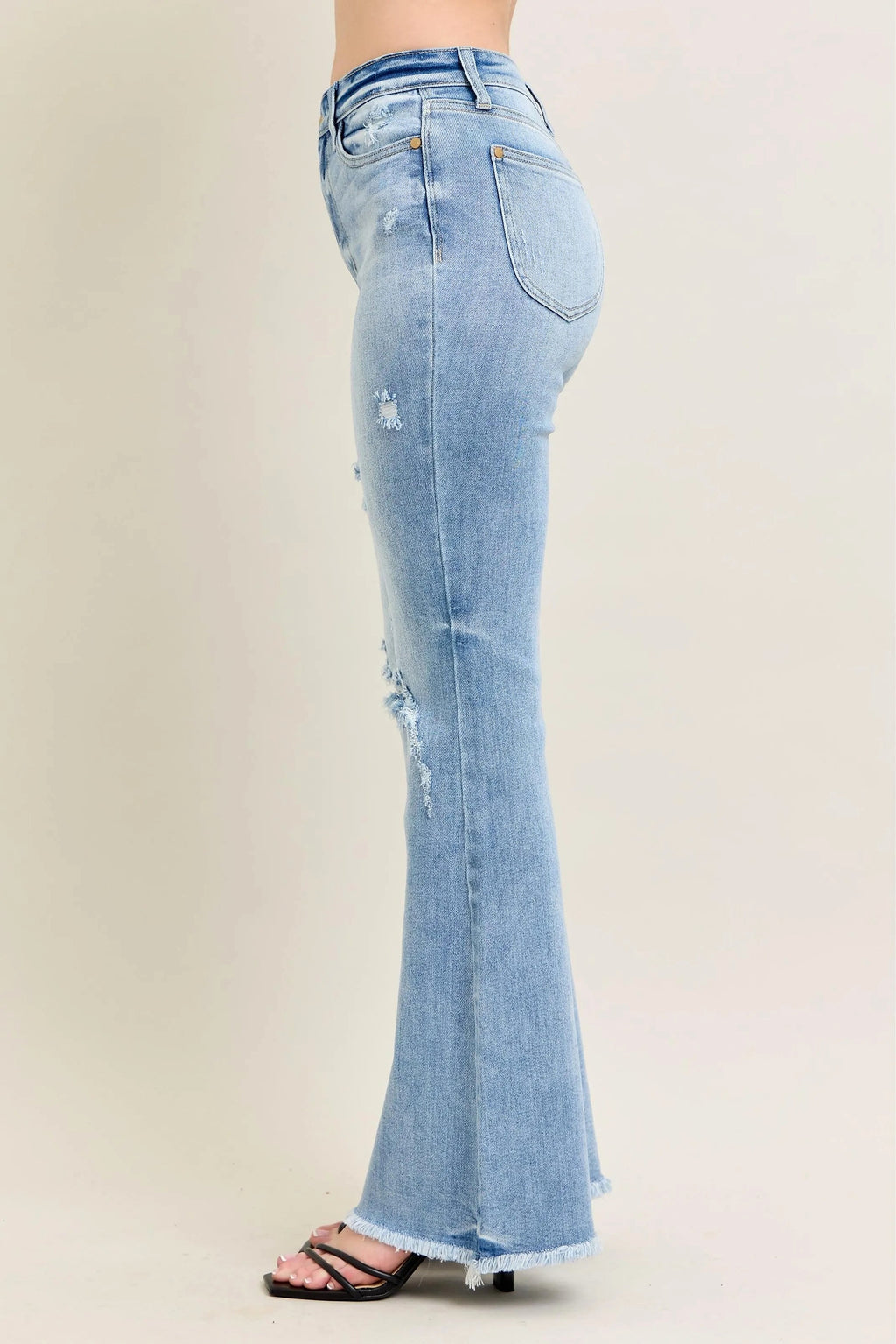 Judy Blue Full Size Hw Flare Jeans W/ Shield Pockets Plus Size - enhanced image 7