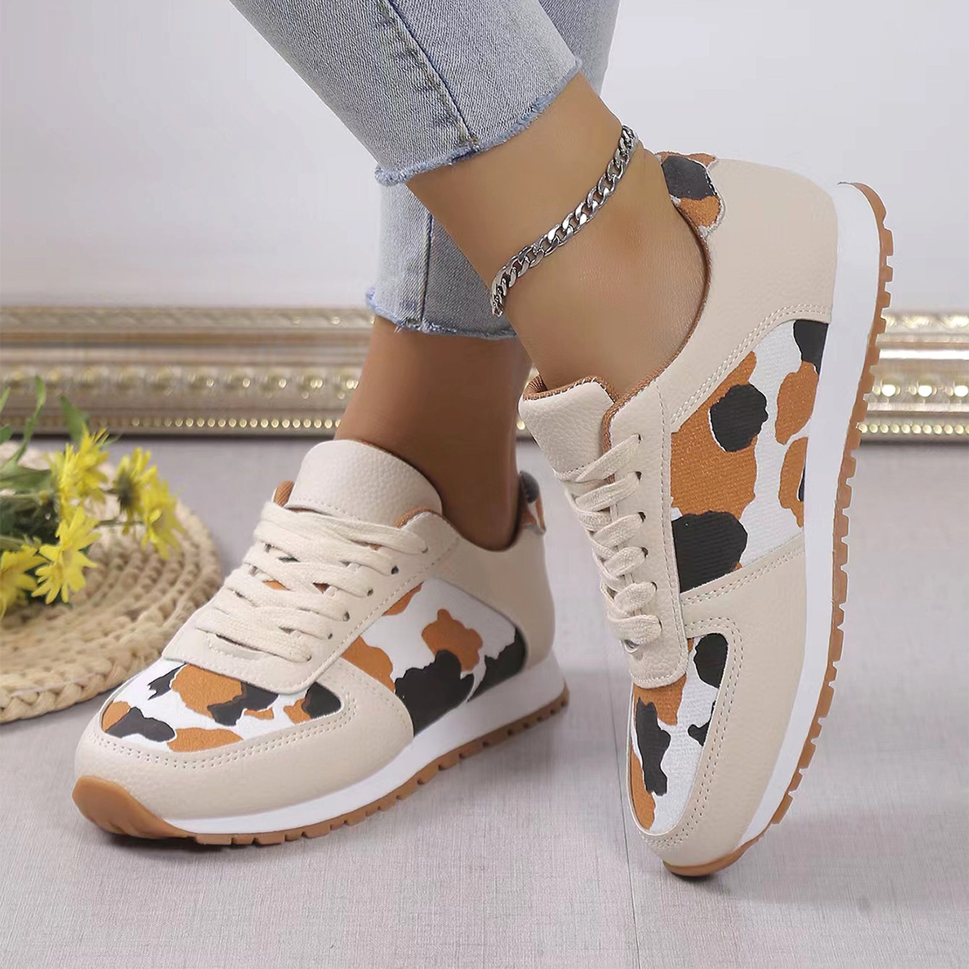A.1 Leopard Print Sports Shoes For Women Sneakers - enhanced image 7