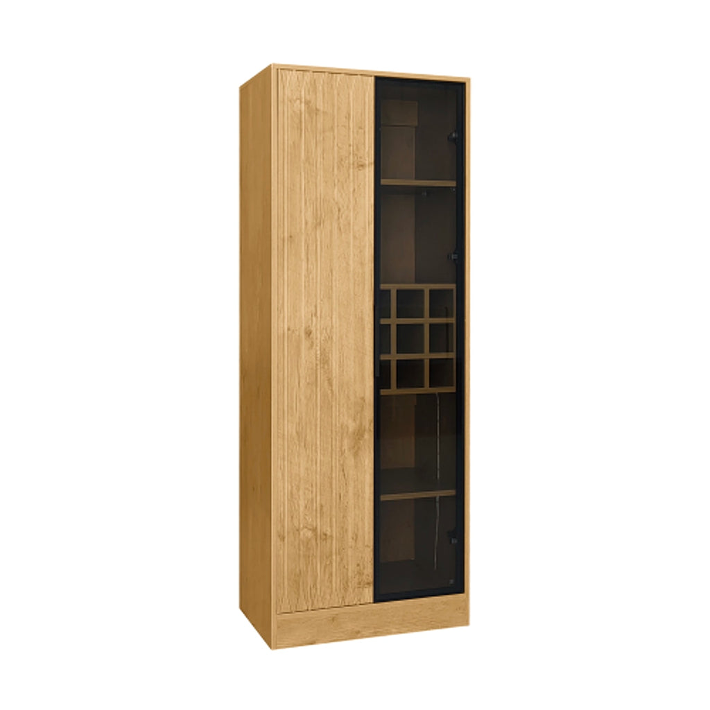 LuneluX_Home – Bathroom Cabinet with Glass Doors, LED Lighting & Wooden Finish (160 cm) - enhanced image 7