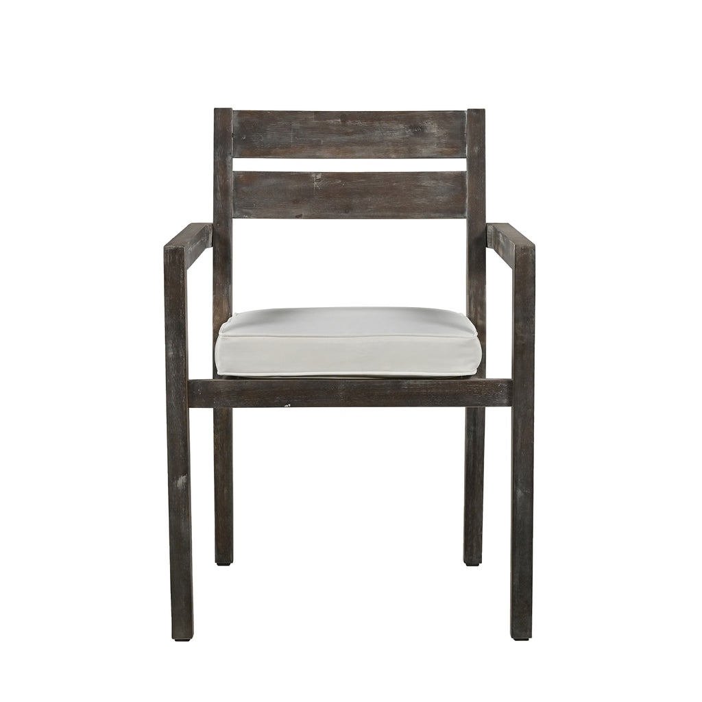 LuneluX_Home - Premium Hardwood Style Outdoor Dining Set (Grey, 6-Seater) - enhanced image 7