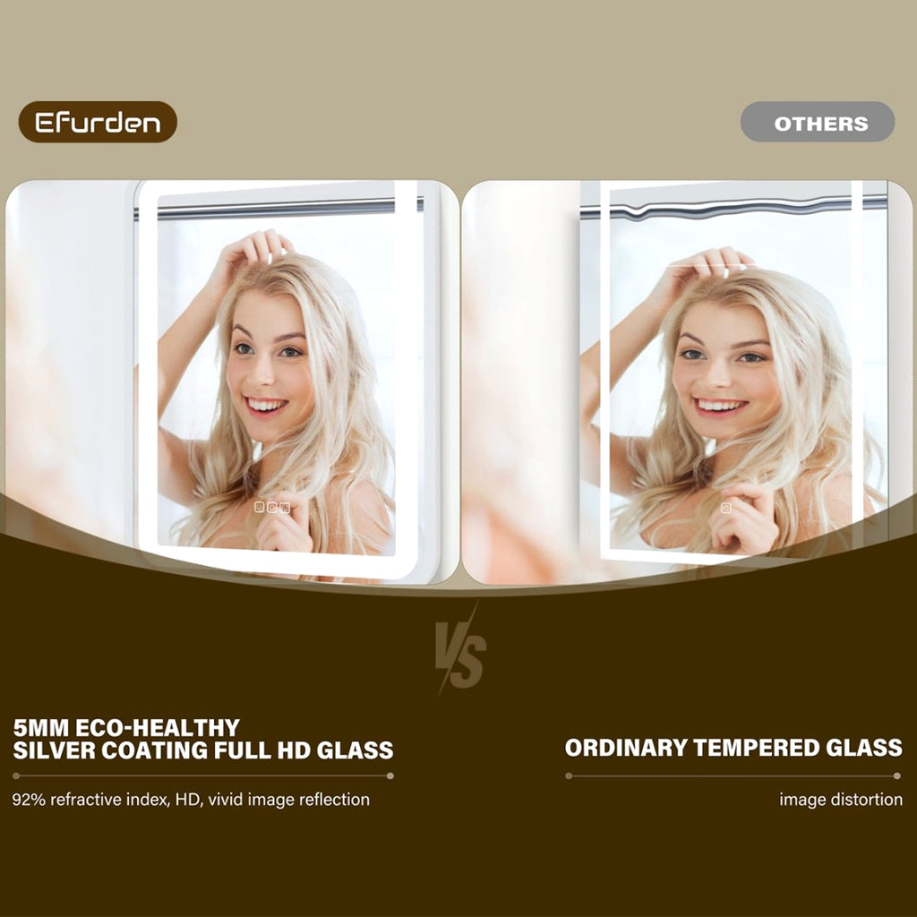 LuneluX_Home – Smart LED Bathroom Mirror with Anti-Fog & Touch Control (Vertical & Horizontal Mounting) - enhanced image 7
