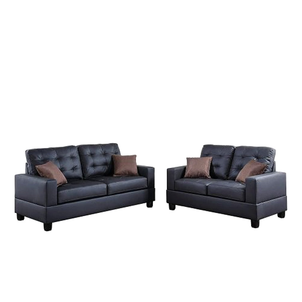 LuxeLiving™ – 2‑Piece Faux Leather Sofa Set with Pillows (US Warehouse) - enhanced image 7