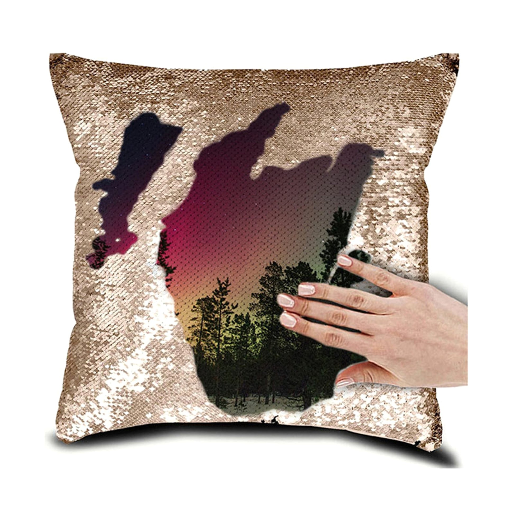 MemoryGlimmer™ – Custom Sequin Pillowcase with Photo or Name (40×40 cm) - enhanced image 7