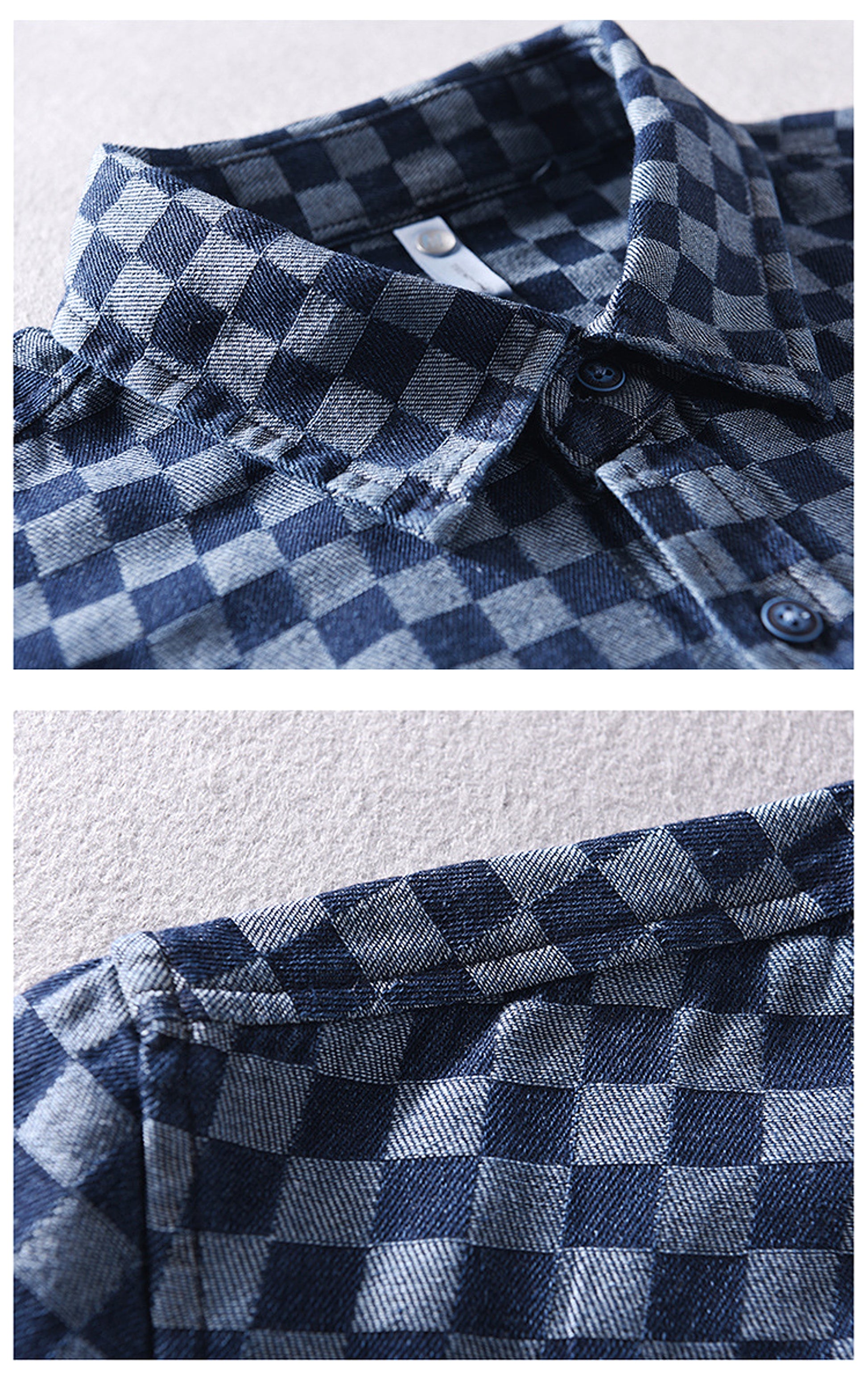 Men DressShirt Casual Cotton - enhanced image 7