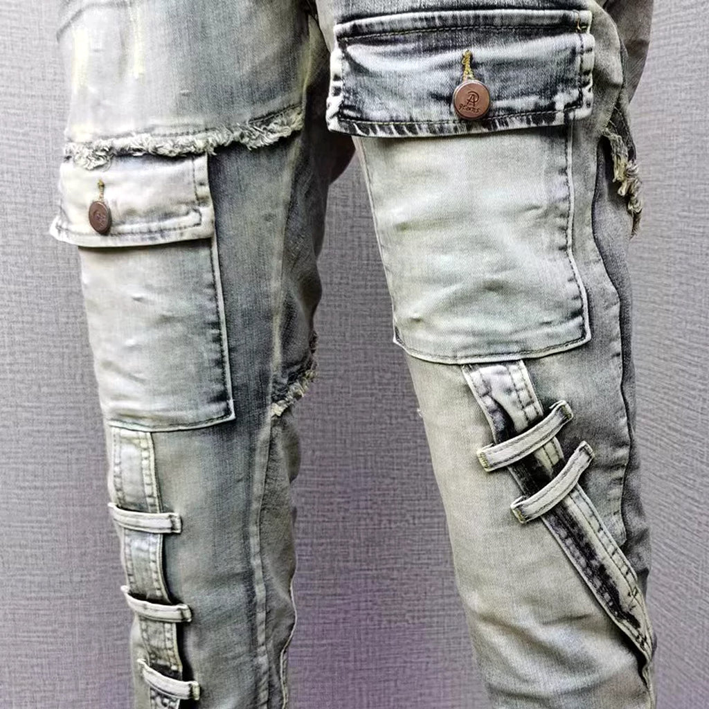 Men's Personality All-matching Fashion Casual Ripped Jeans - enhanced image 7