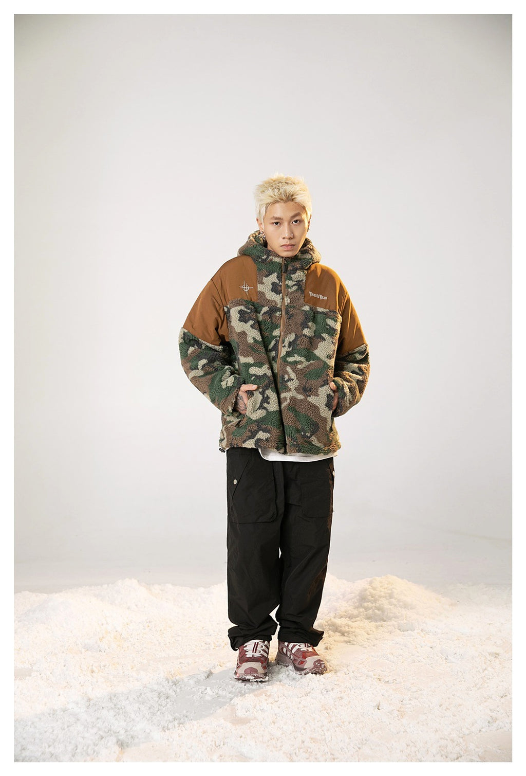 Men's Retro Camouflage Hooded Cotton Coat Jacket - enhanced image 7