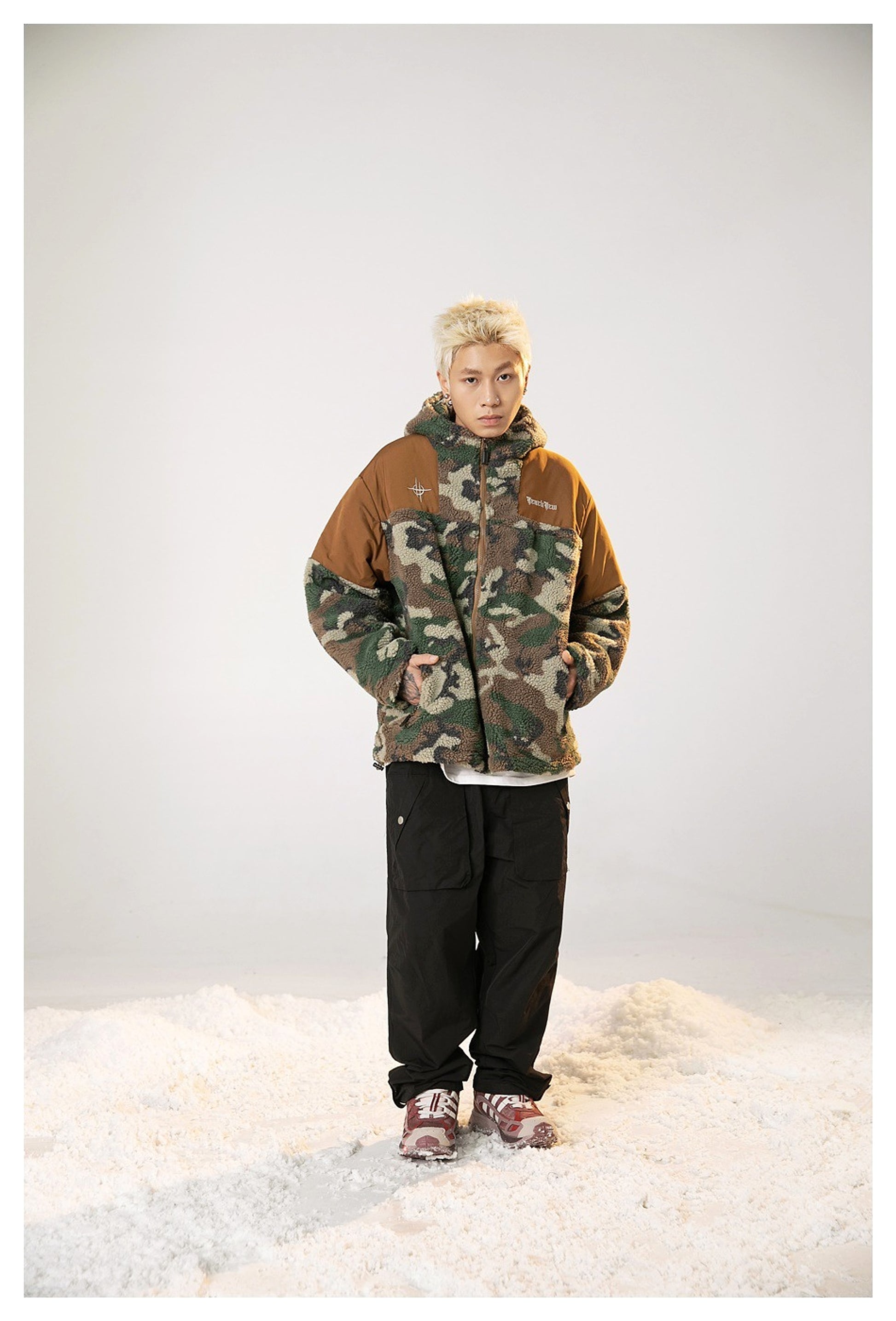 Men's Retro Camouflage Hooded Cotton Coat Jacket - enhanced image 7